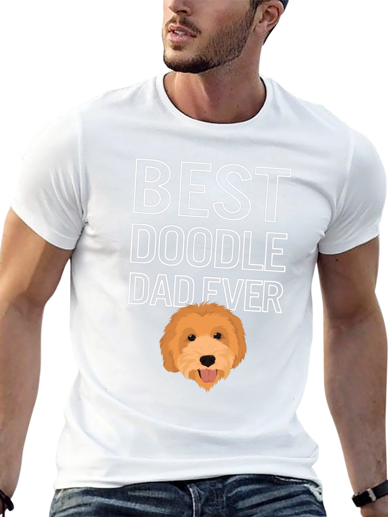 Black Best Doodle Dad Ever Graphic Tee view 13