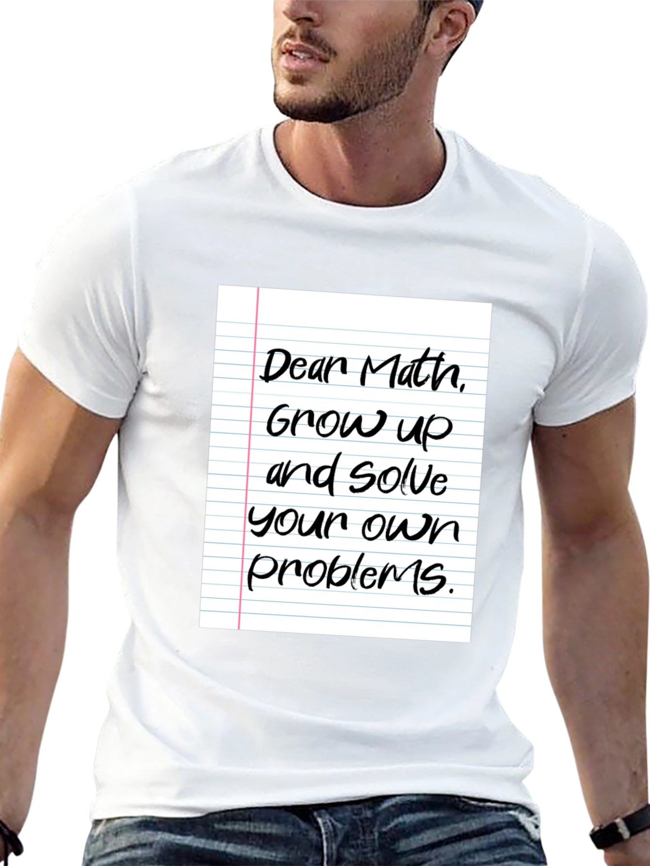 Black Funny Math T-Shirt - Solve Your Own Problems! view 13