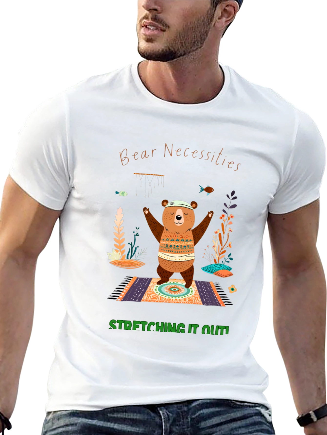Black Bear Necessities T-Shirt - Stretching It Out view 13