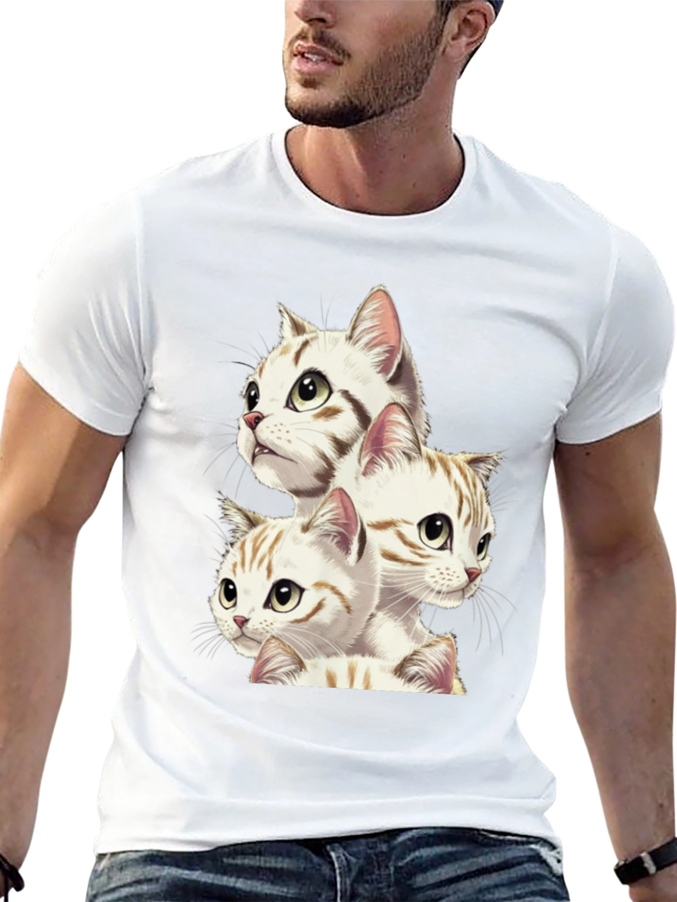 Black Cool Cats Graphic Tee - Purrfect Style! view 13