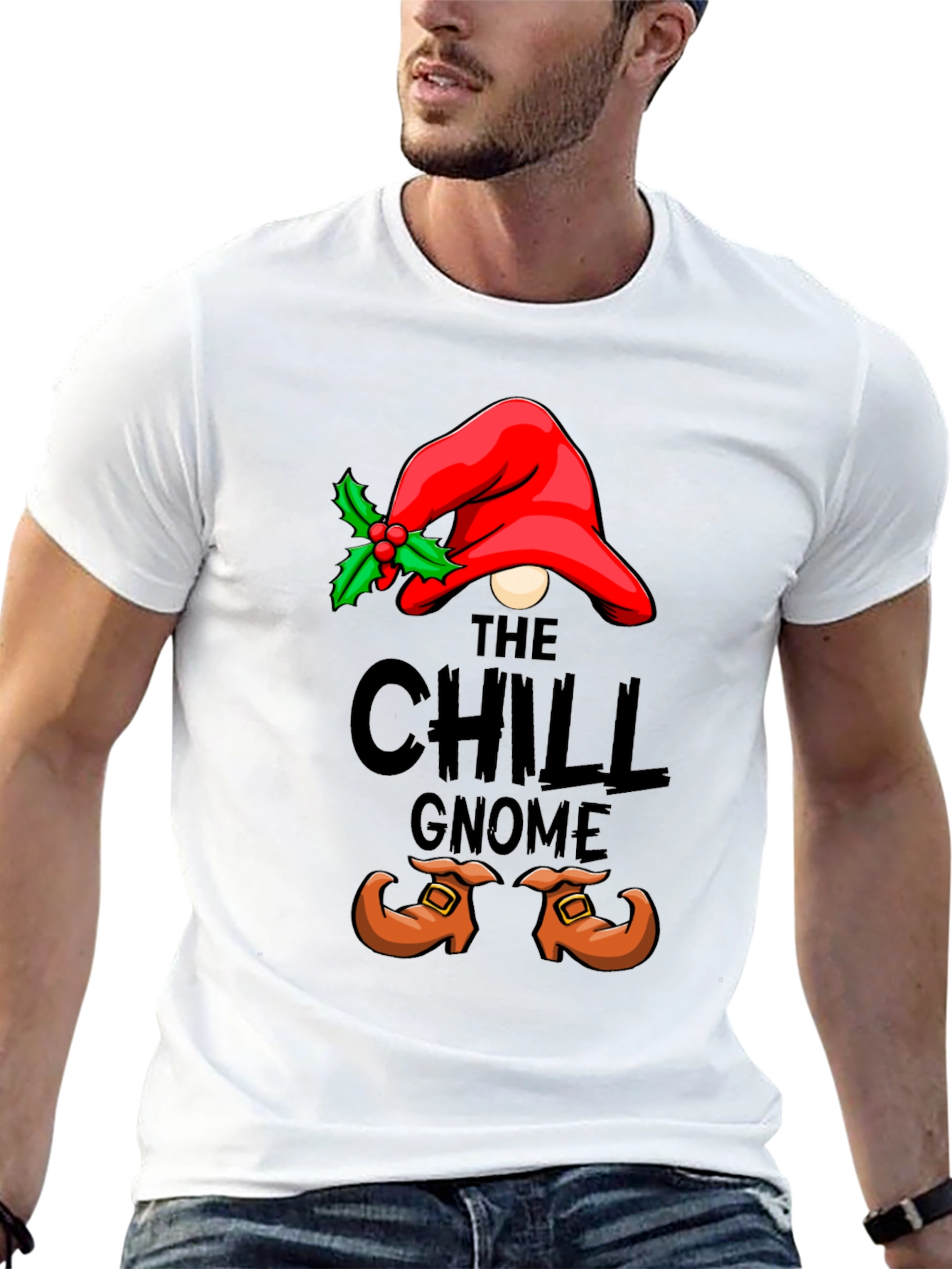 Black Chill Gnome Graphic Tee - Holiday Humor view 13