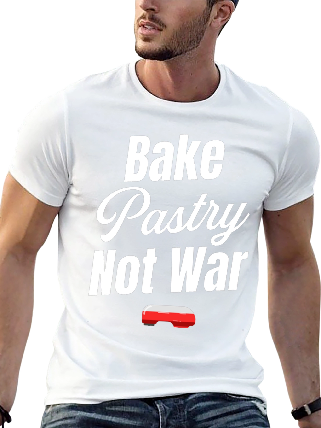 Black Bake Pastry Not War T-Shirt - Funny Baker Tee view 13