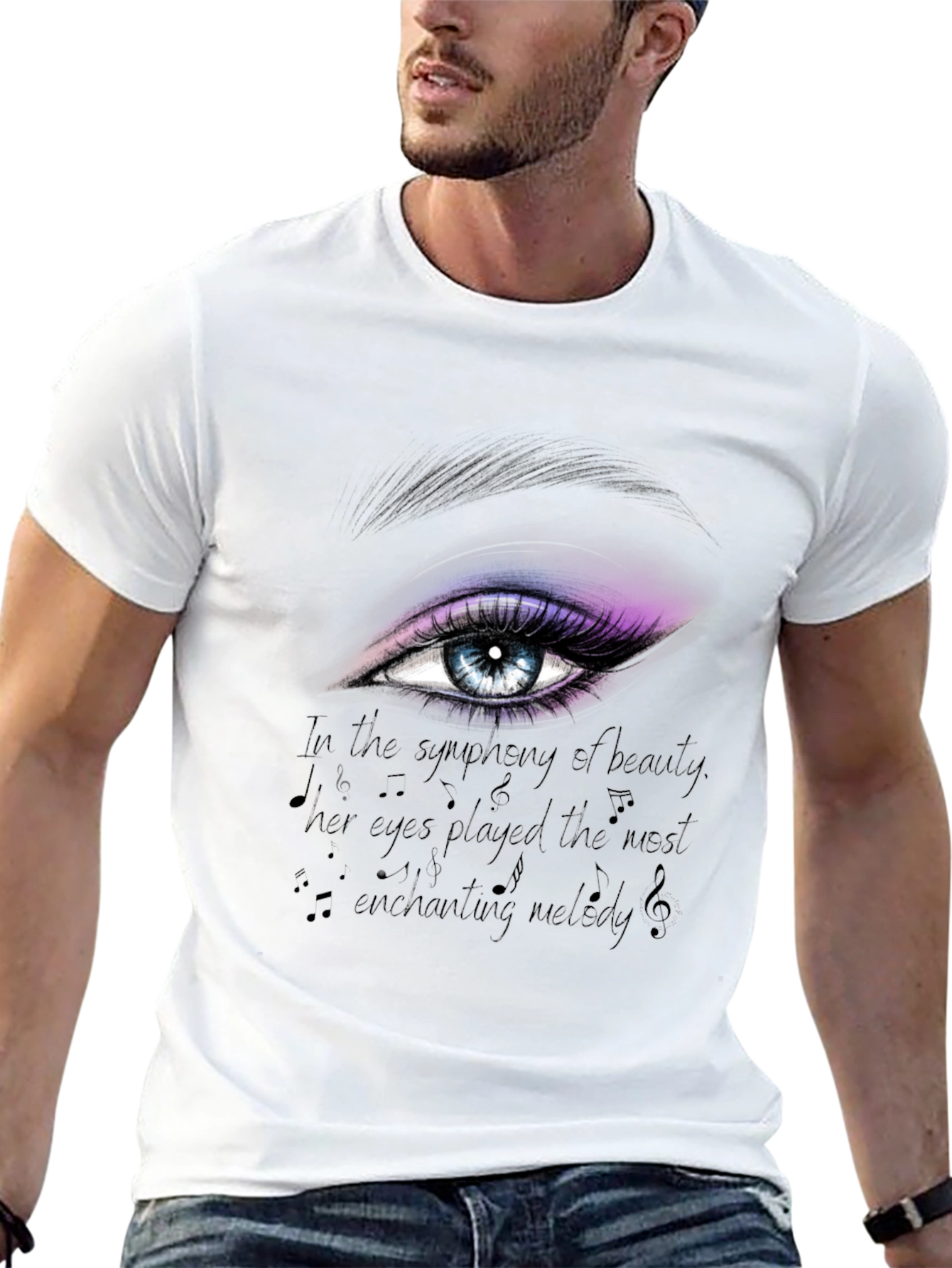 Black Eye Graphic T-Shirt: Symphony of Beauty view 13