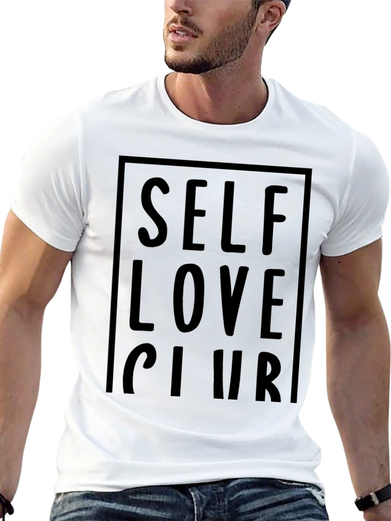 Black Self Love Club Graphic T-Shirt - Black view 13