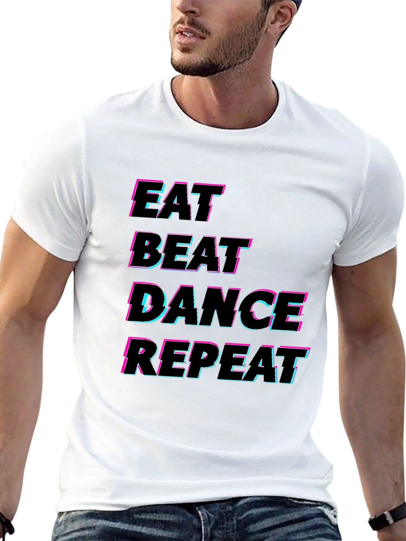 Black Eat Beat Dance Repeat T-Shirt view 13