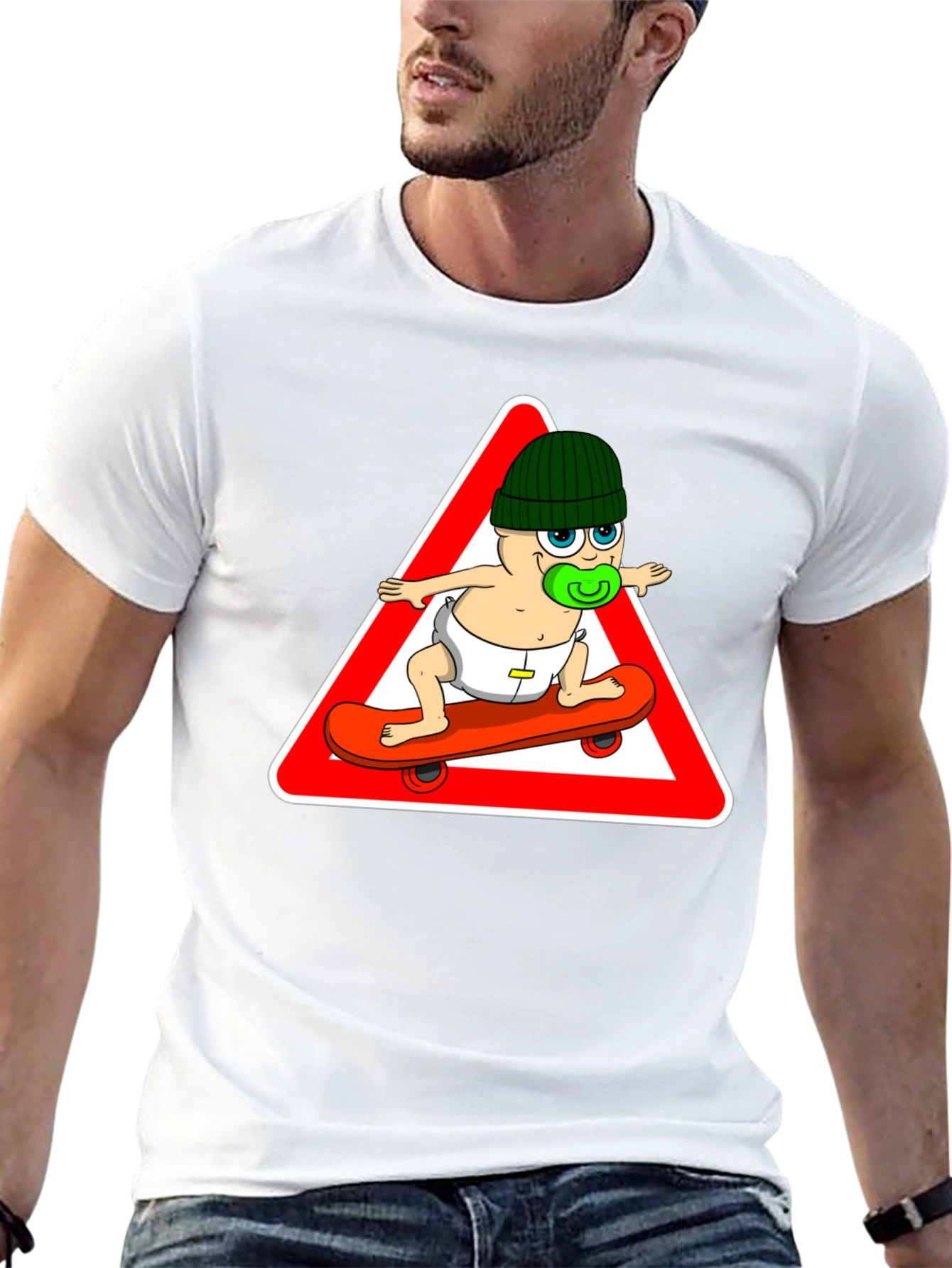 Black Baby Skateboarder Graphic Tee view 13