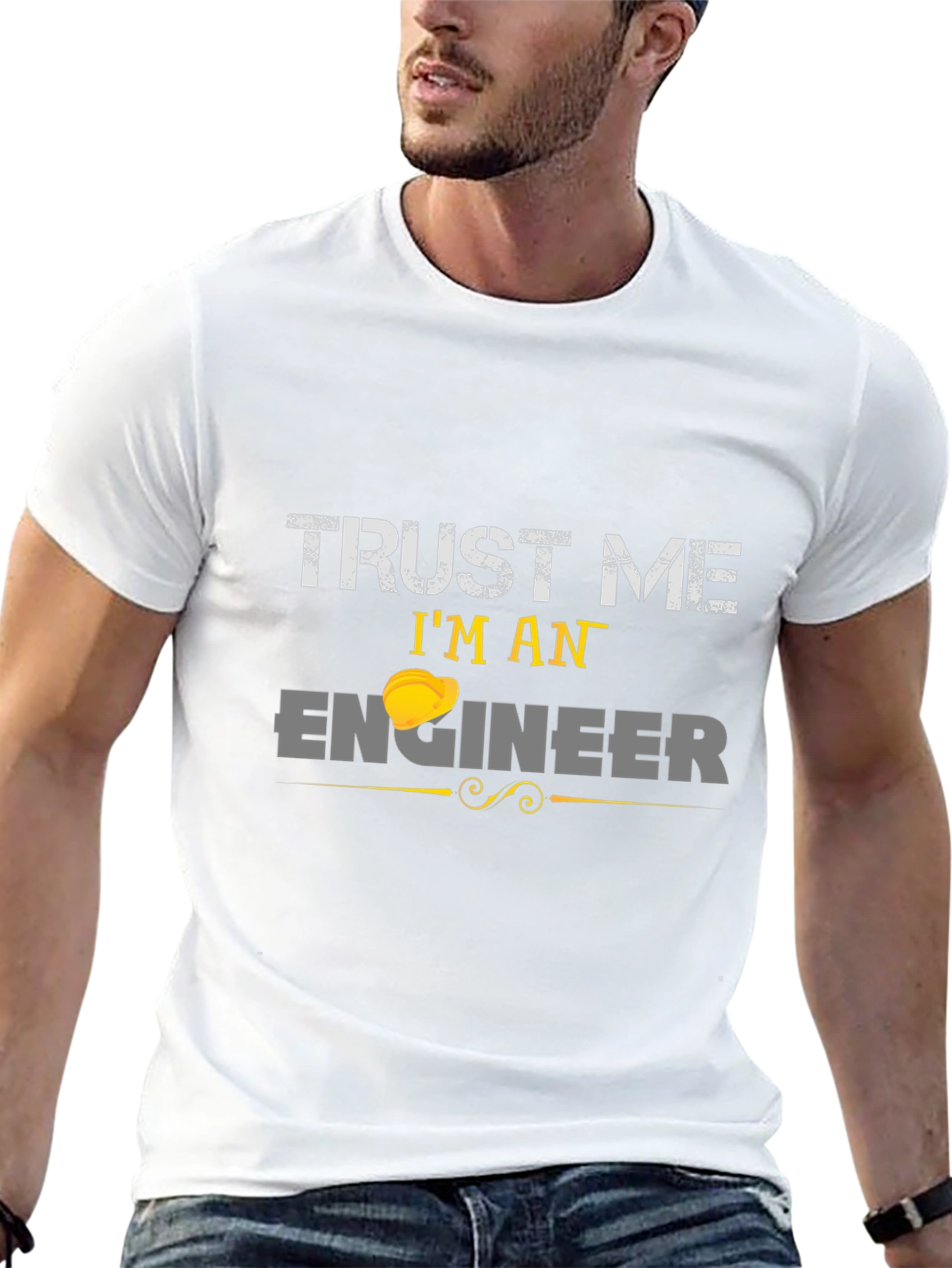 Black Trust Me I'm An Engineer T-Shirt view 13
