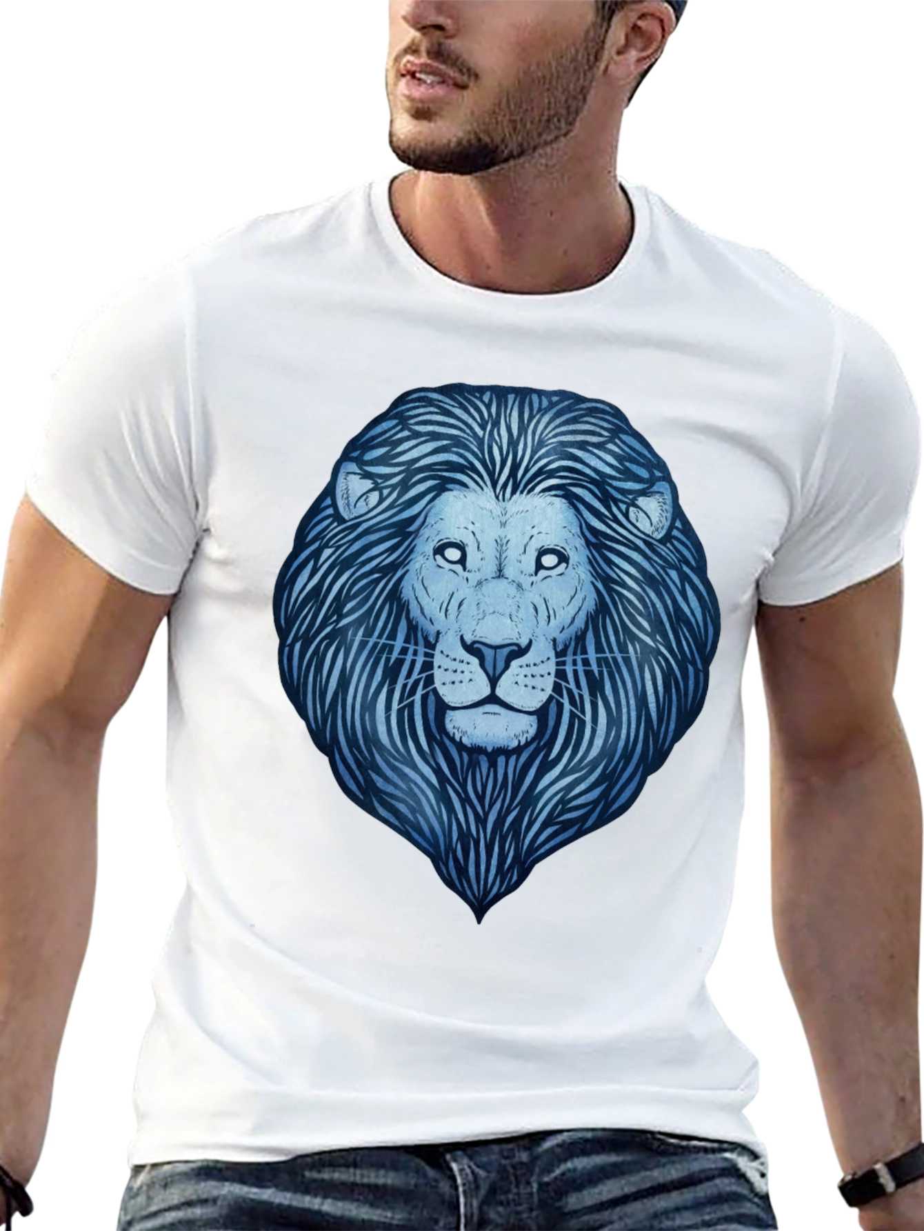 Black Lion Graphic Tee - Men's Black T-Shirt view 13