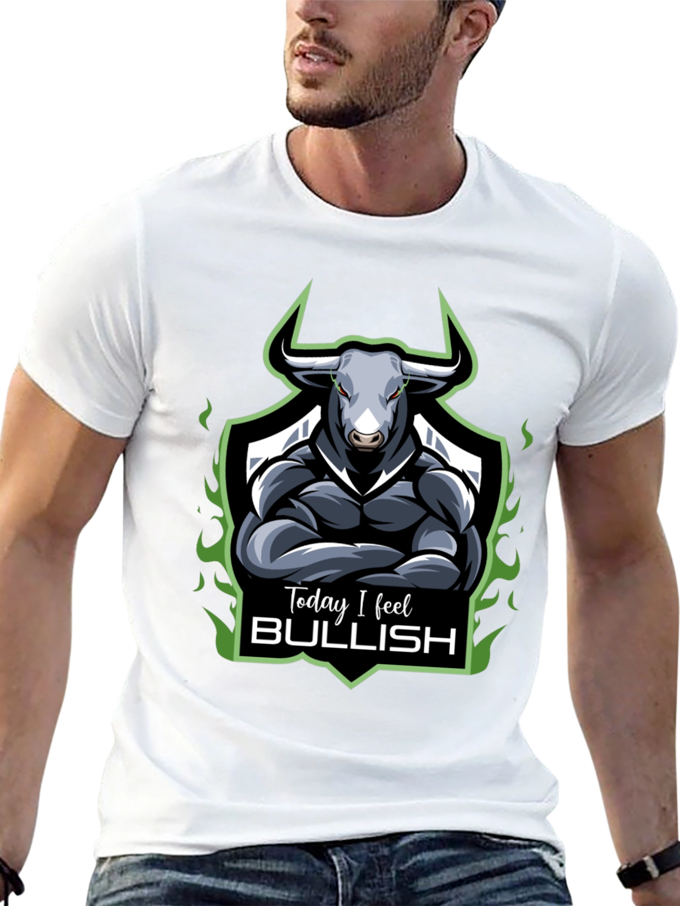 Black Today I Feel Bullish T-Shirt view 13