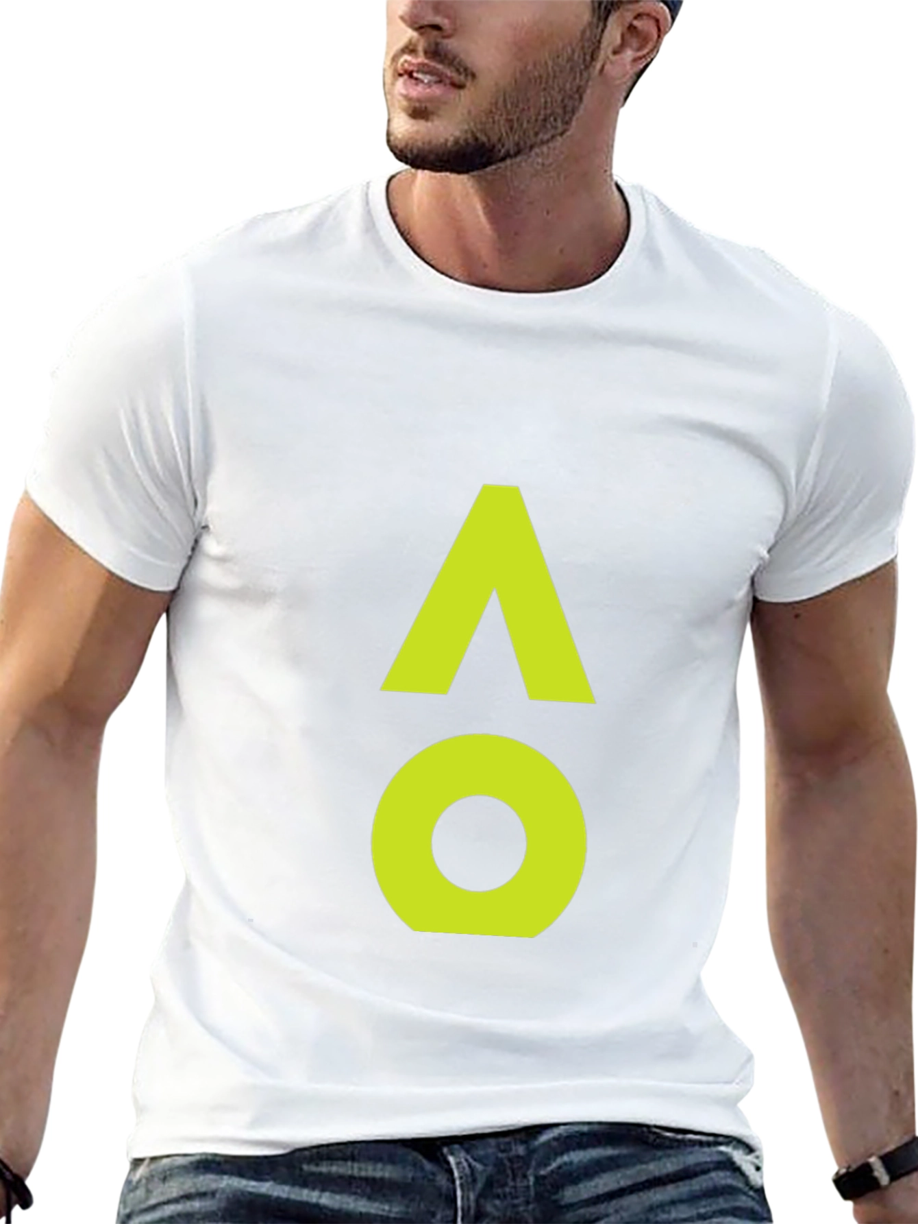 Black AO Symbol Graphic Tee - Modern Minimalist Design view 13
