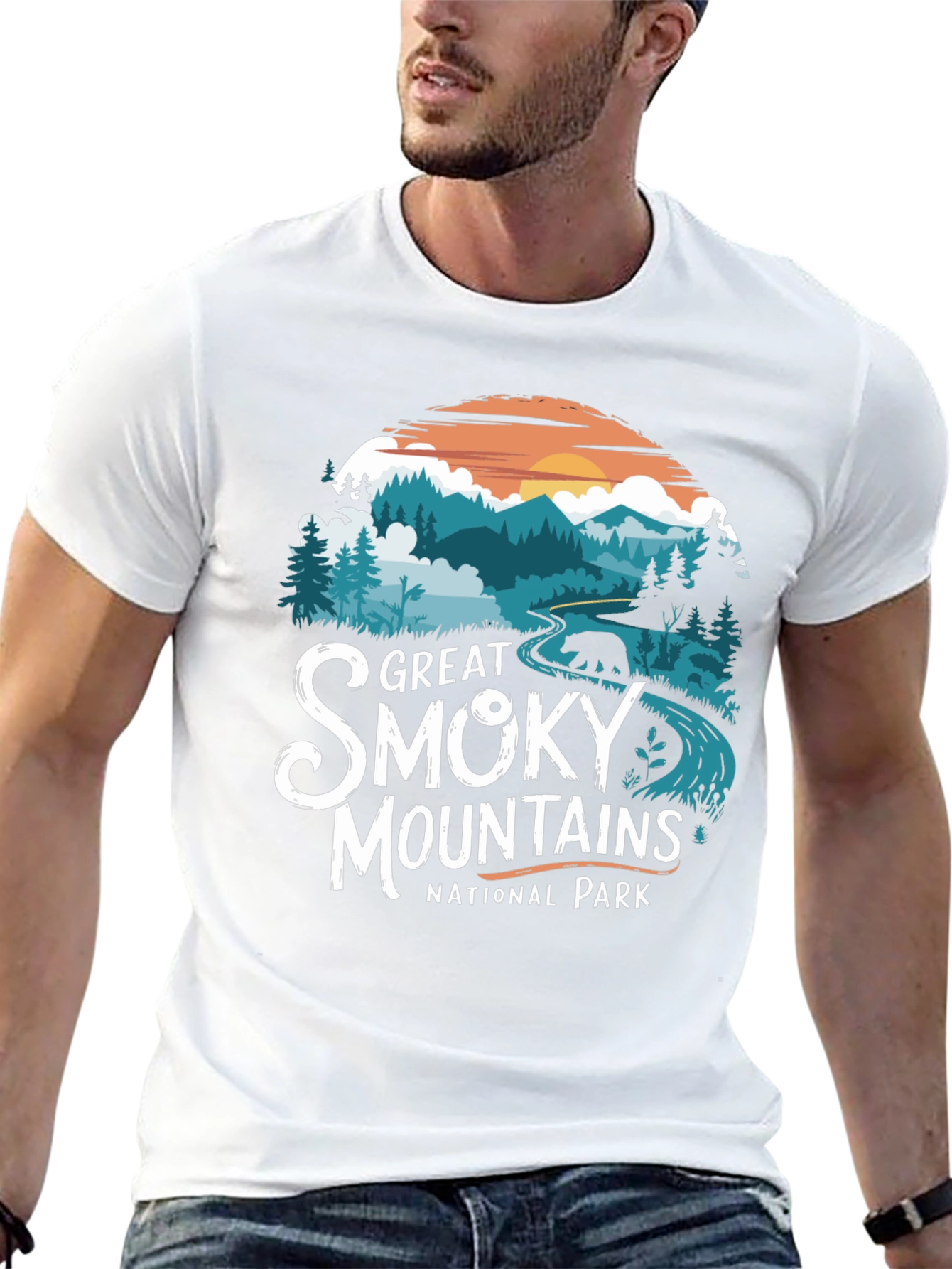 Black Great Smoky Mountains National Park T-Shirt view 13