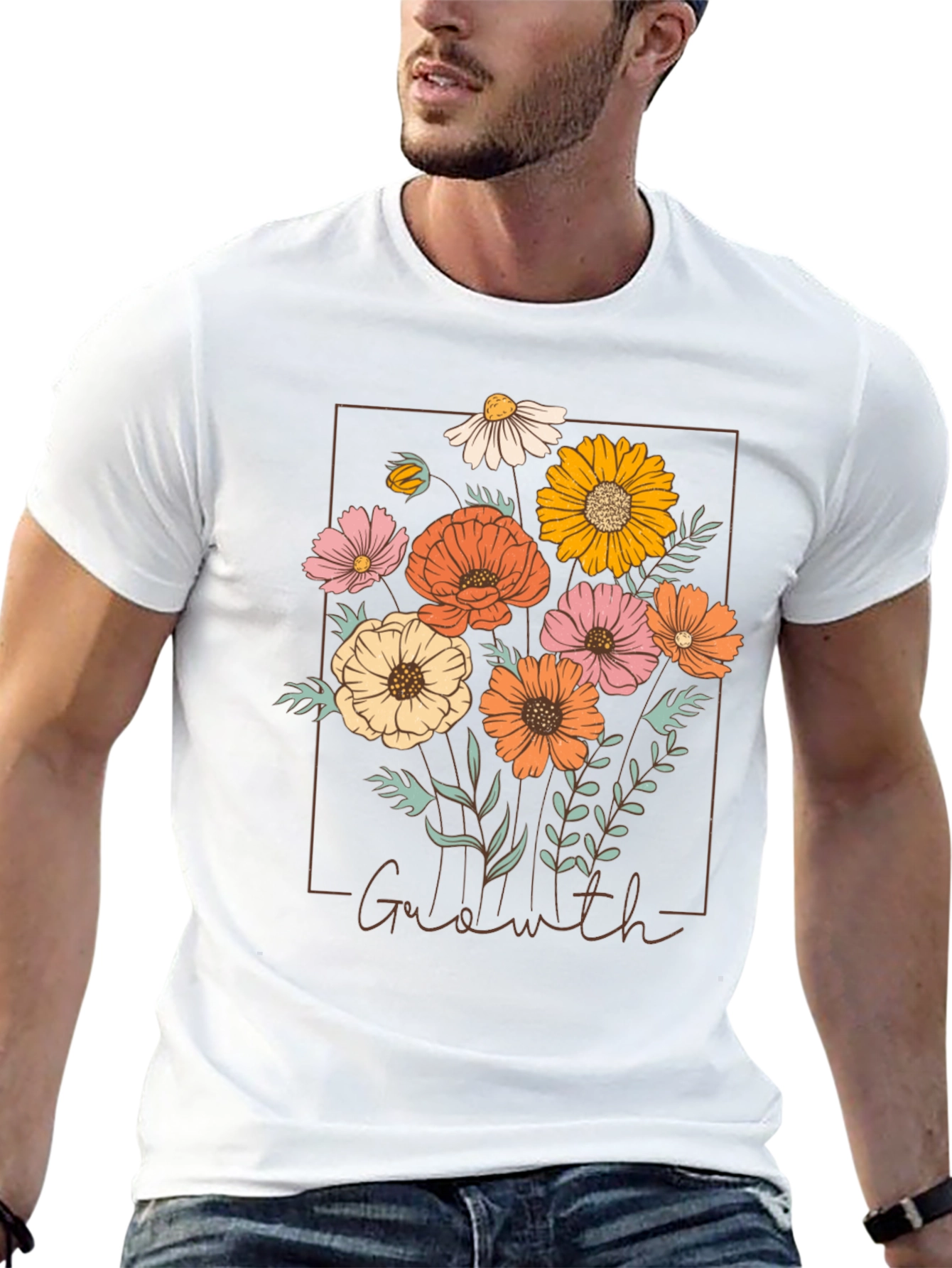 Black Floral Graphic Tee - Galawith Botanical Design view 13