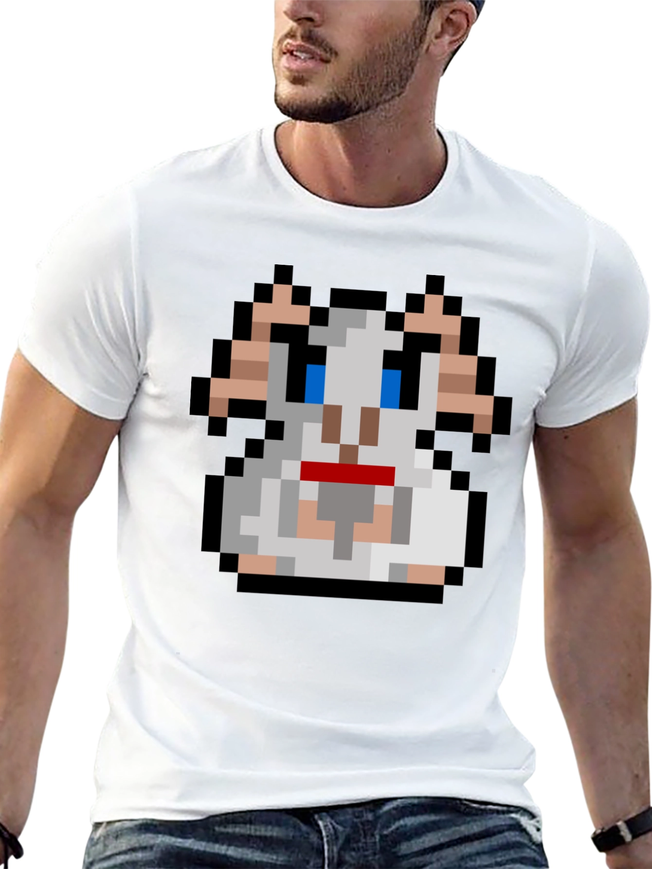 Black Pixel Goat T-Shirt - Retro Gaming Style view 13