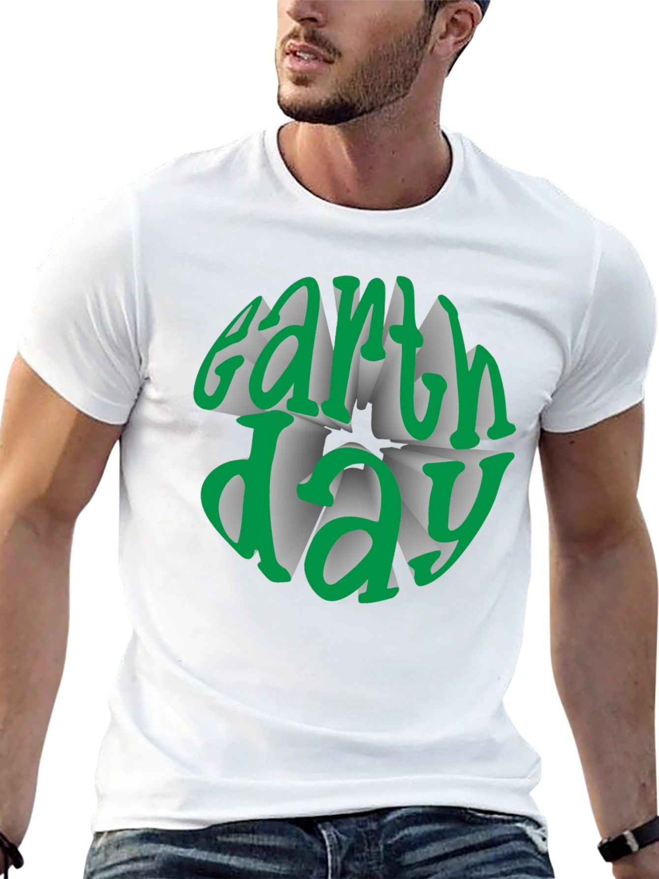 Black Earth Day Graphic Tee - Black Cotton T-Shirt view 13
