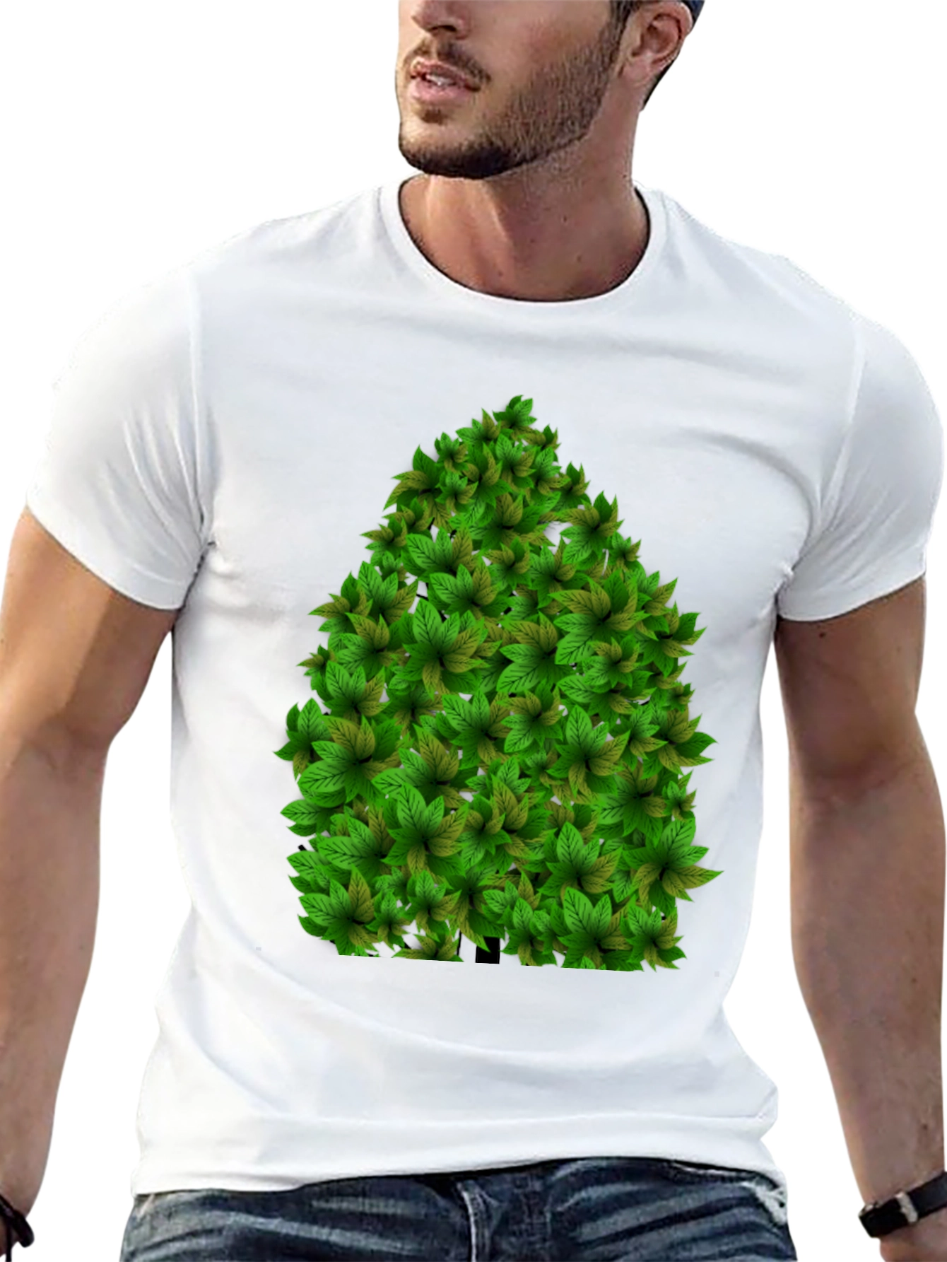 Black Leaf Tree Graphic Tee - Unique Nature Design view 13