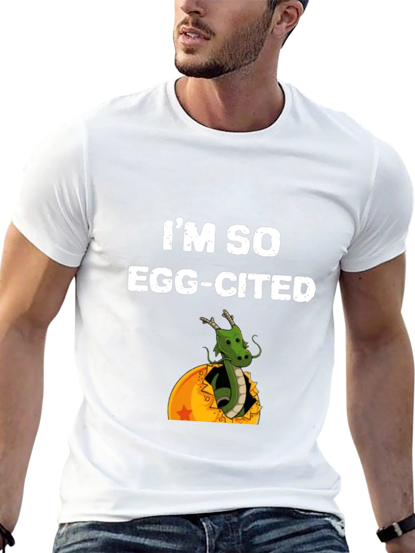 Black I'm So Egg-Cited T-Shirt view 13