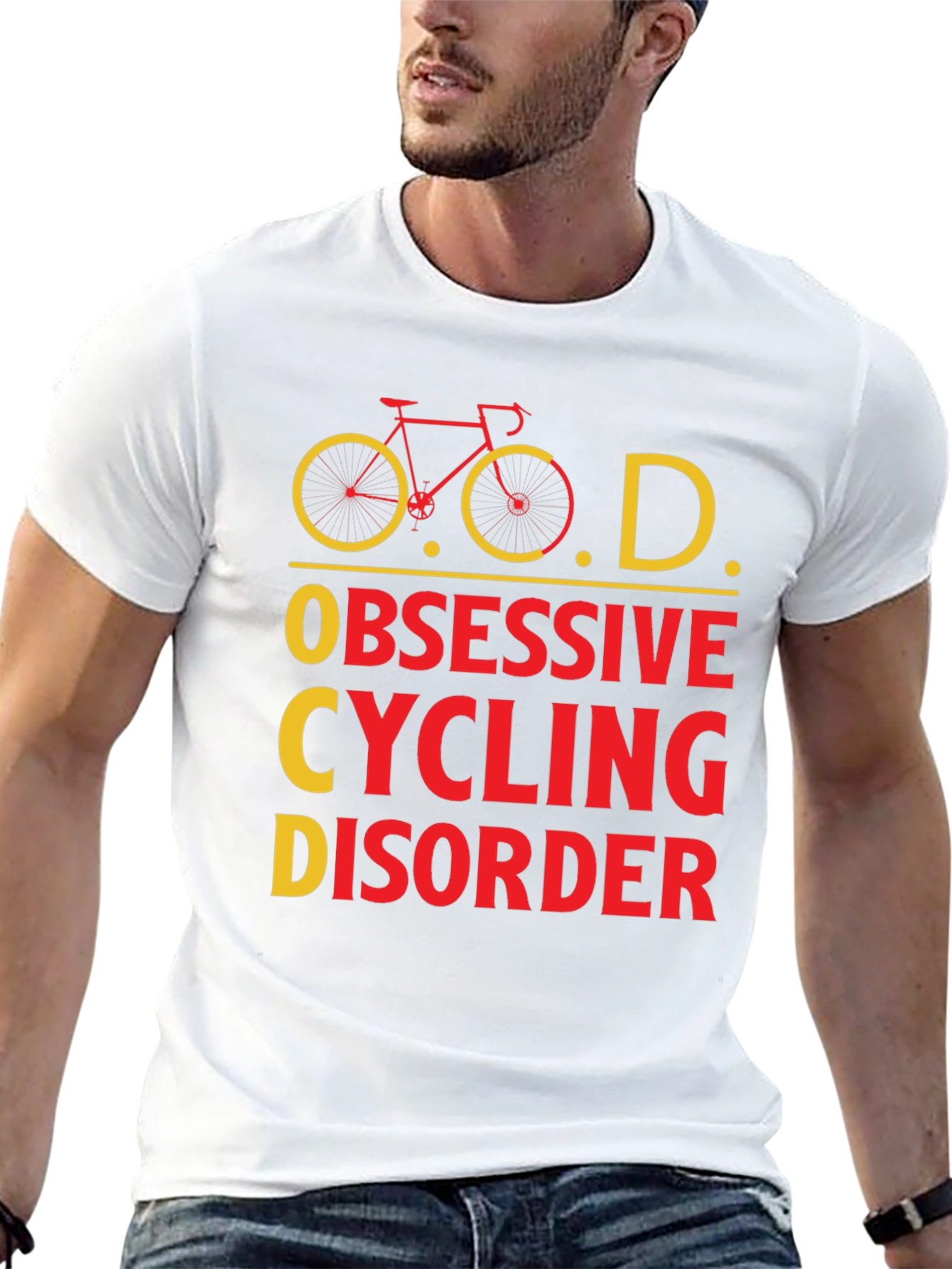 Black Obsessive Cycling Disorder Graphic Tee view 13