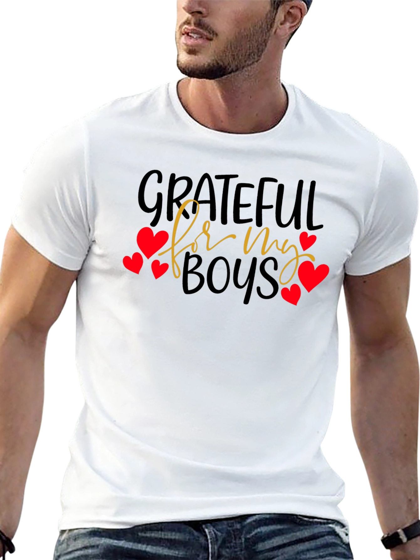 Black Grateful For My Boys T-Shirt -  Heart Accents view 13