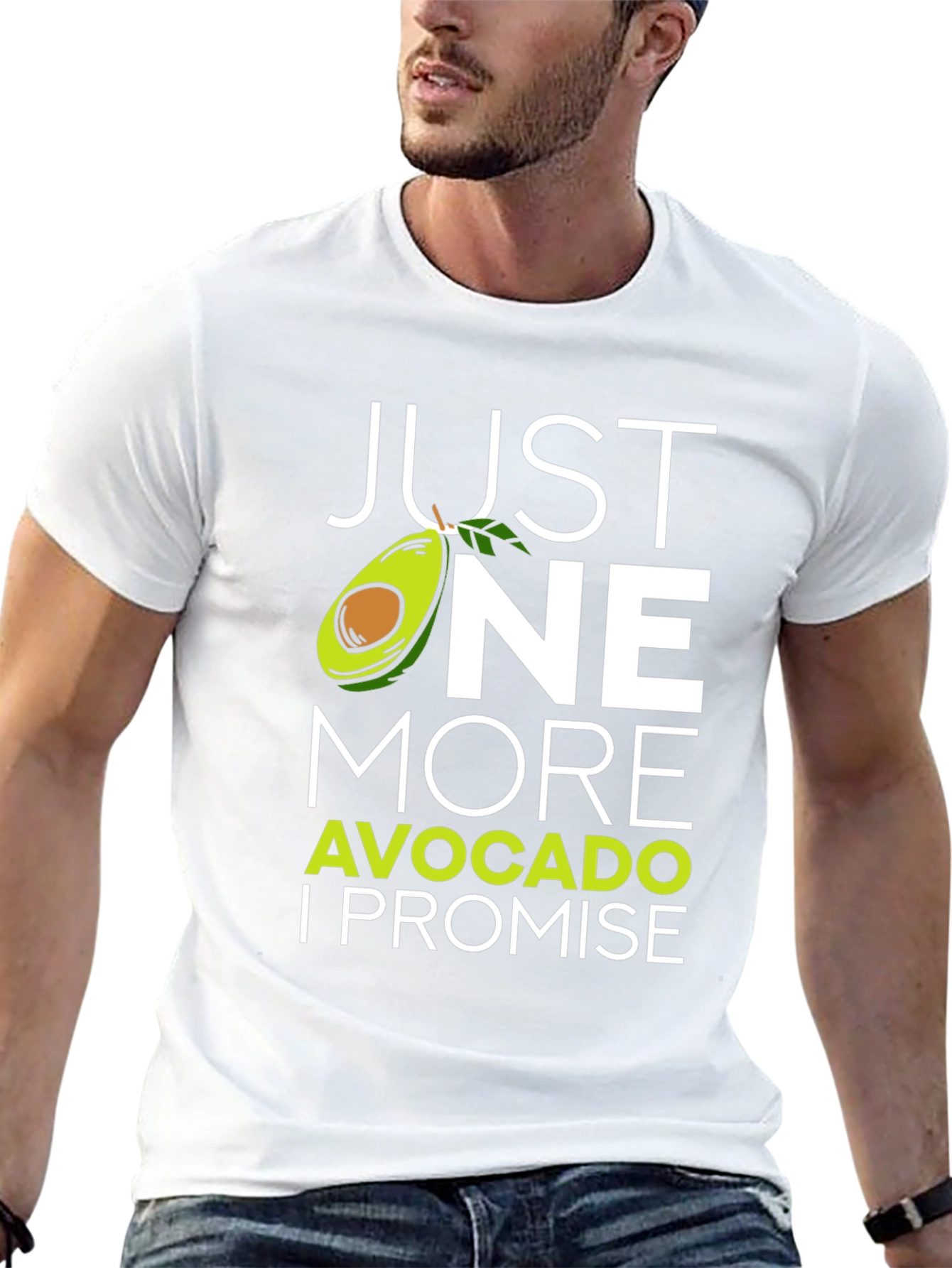 Black Just One More Avocado T-Shirt - Funny Foodie Tee view 13