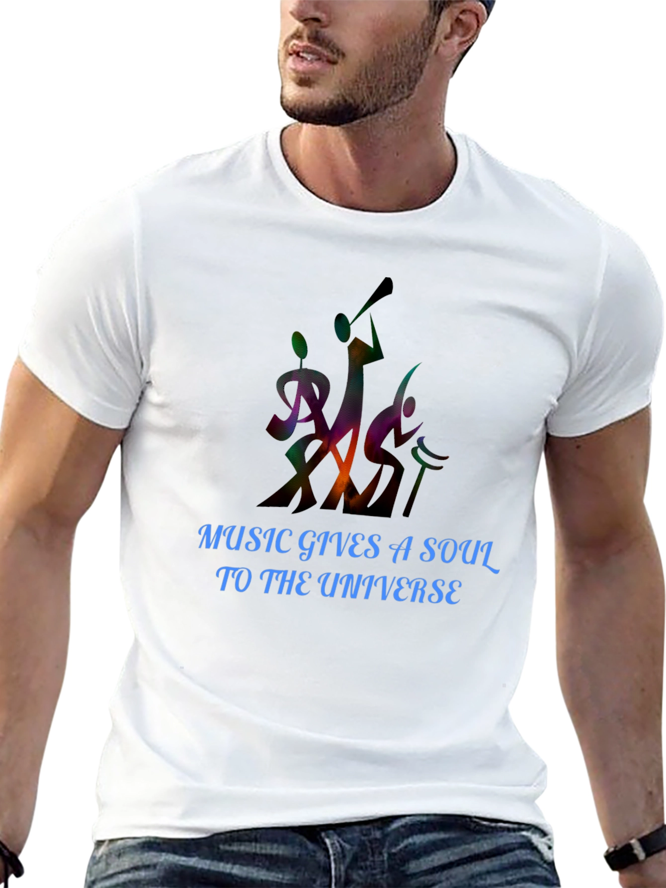 Black Music Gives Soul Tee - Black Graphic T-Shirt view 13