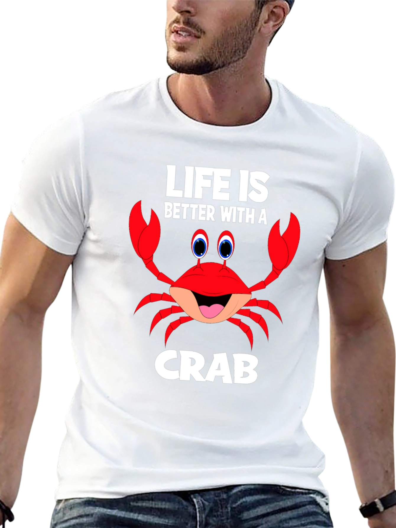 Black Life is Better with a Crab Funny Graphic T-Shirt view 13