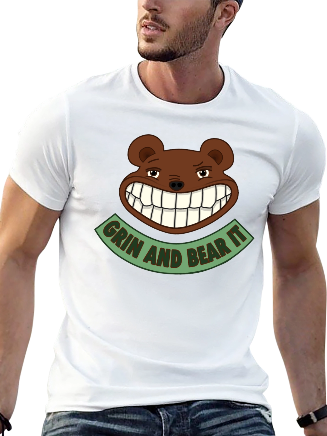 Black Grin and Bear It Graphic Tee view 13