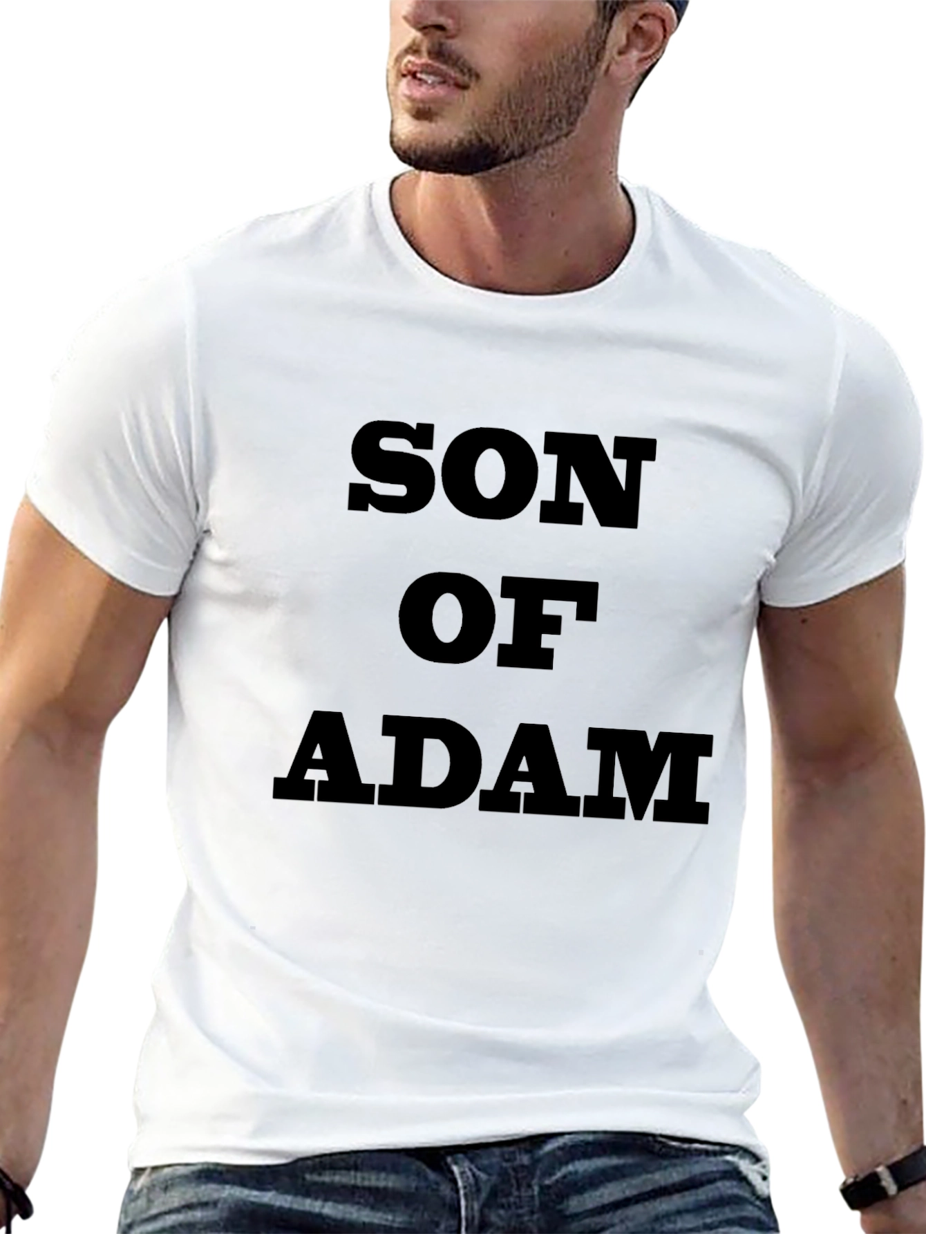 Black Son of Adam Graphic Tee - Bold Statement Shirt view 13