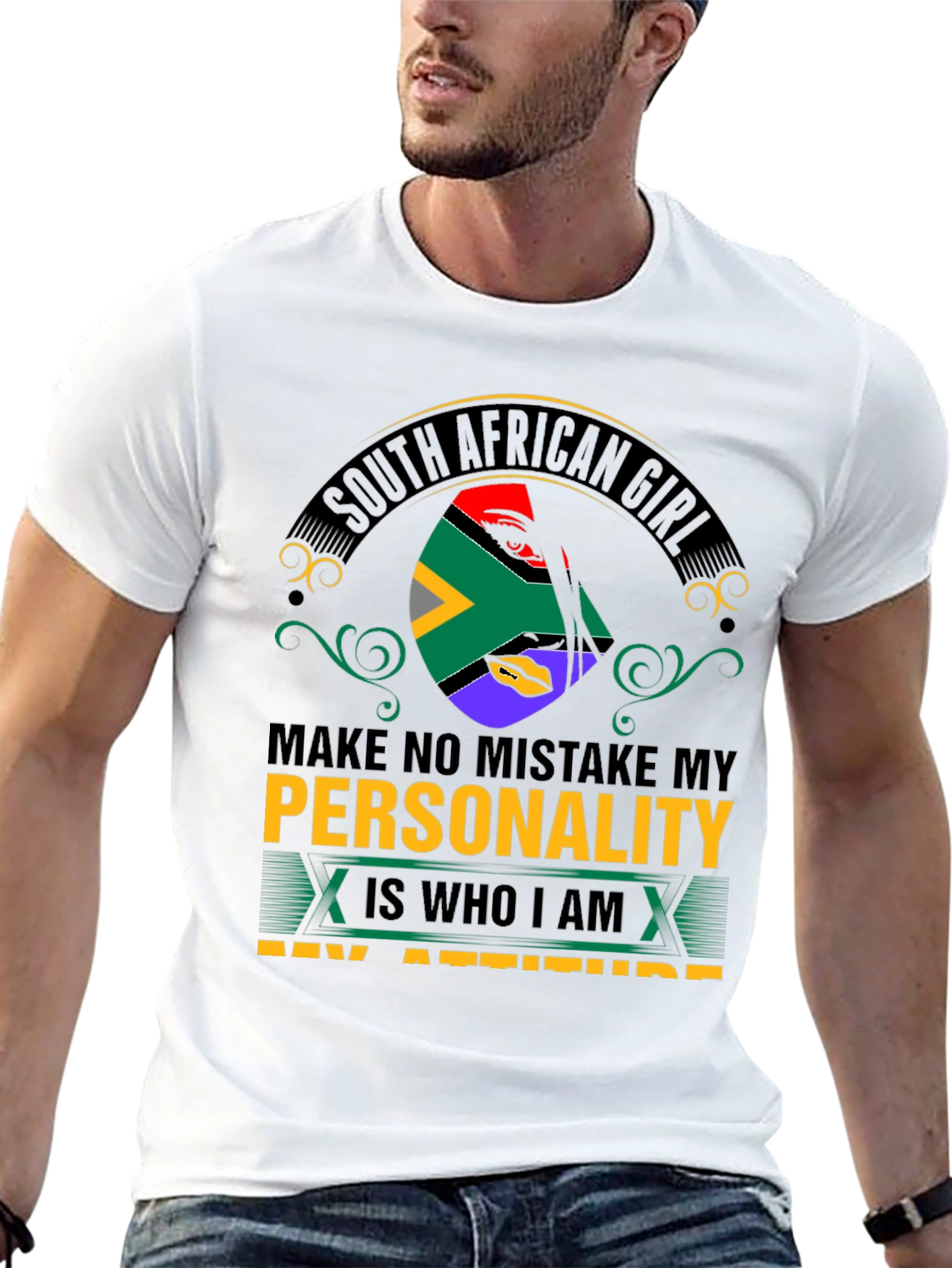 Black South African Girl Personality T-Shirt view 13