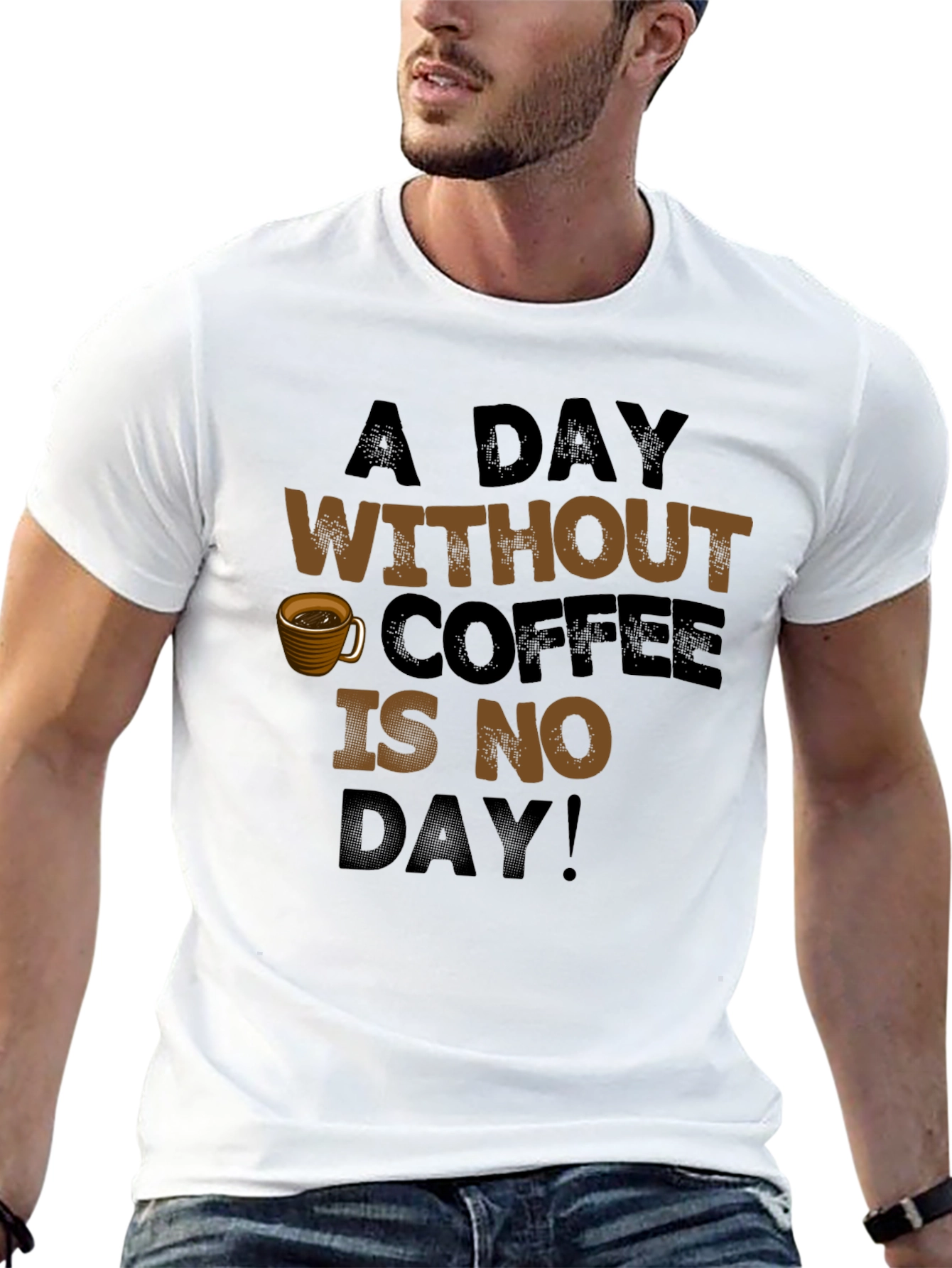Black Coffee Lover T-Shirt: A Day Without Coffee view 13