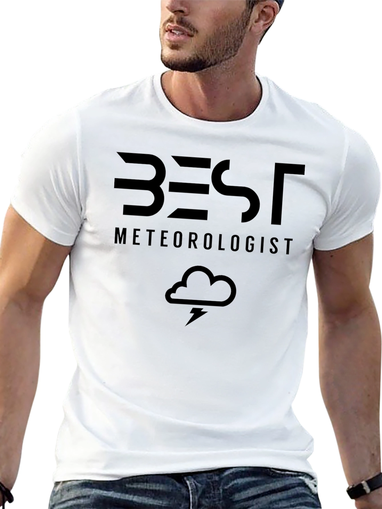 Black Best Meteorologist Black T-Shirt Weather Science Gift view 13