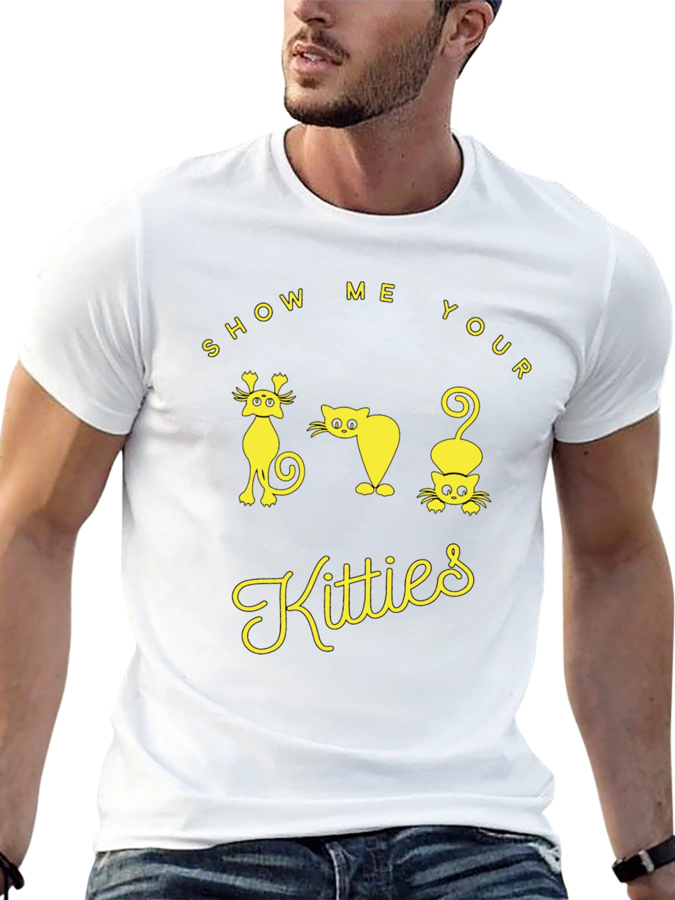 Black Show Me Your Kitties T-Shirt view 13