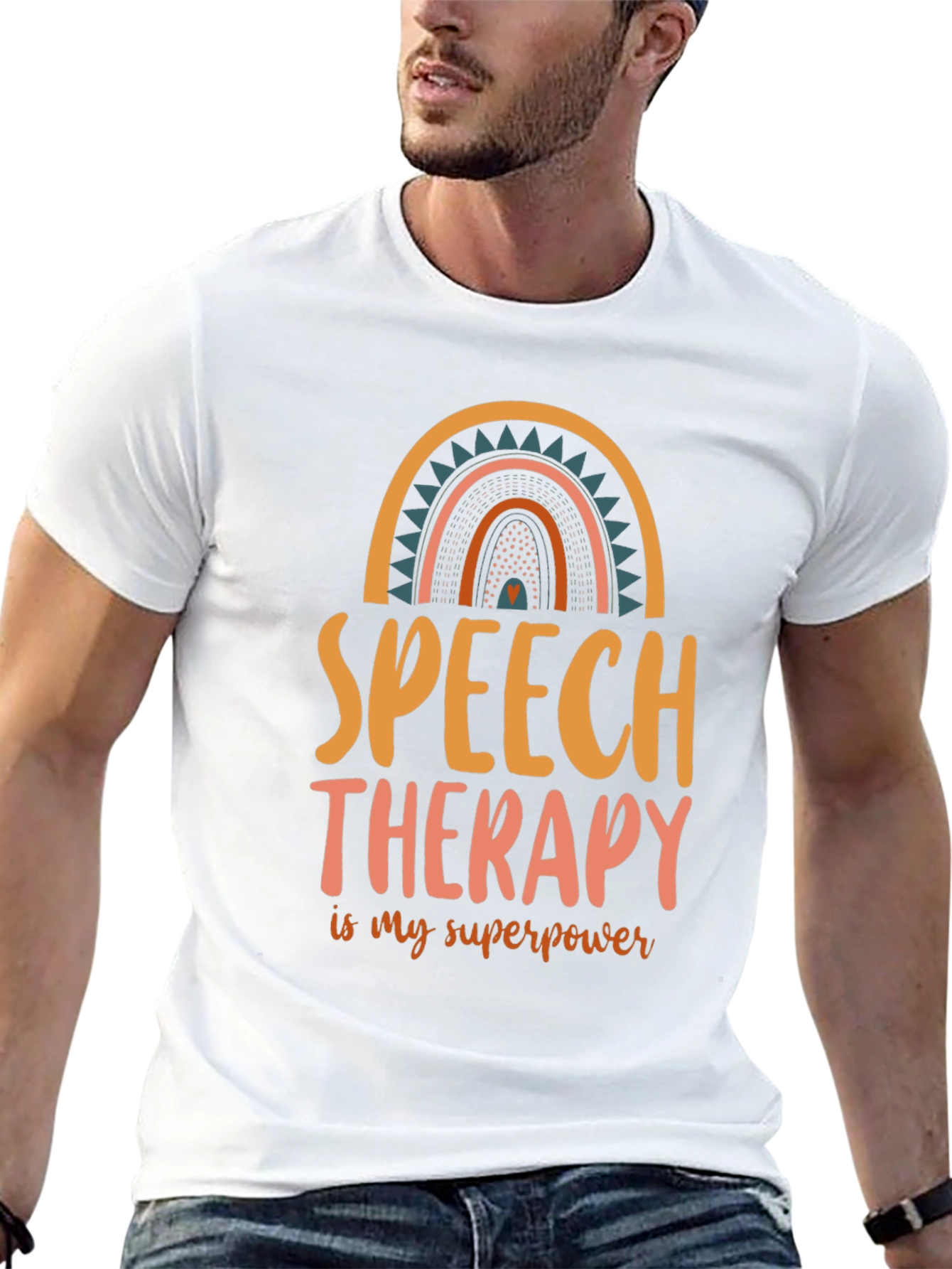 Black Speech Therapy Superpower T-Shirt view 13