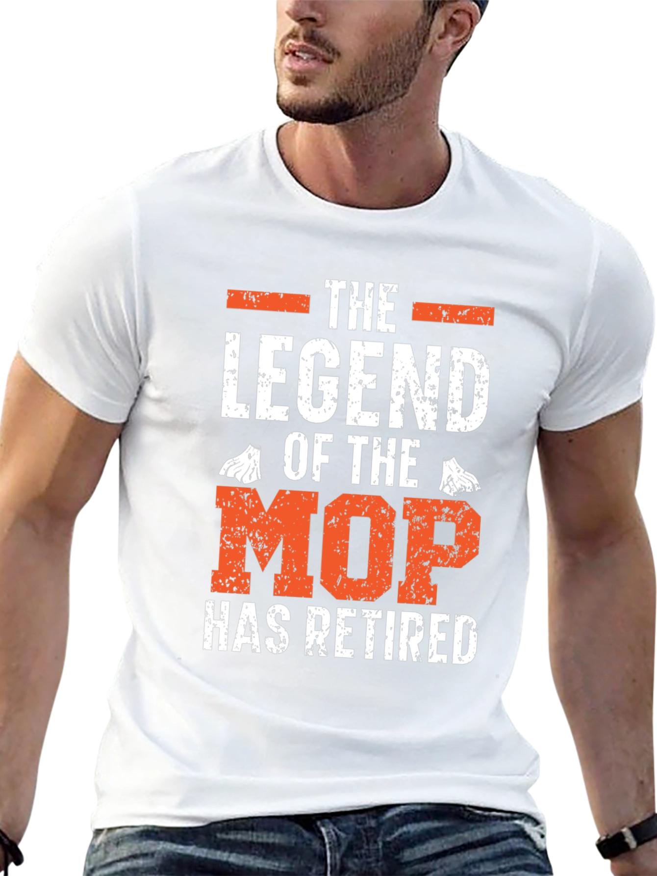 Black Retired Legend of the Mop Graphic T-Shirt view 13