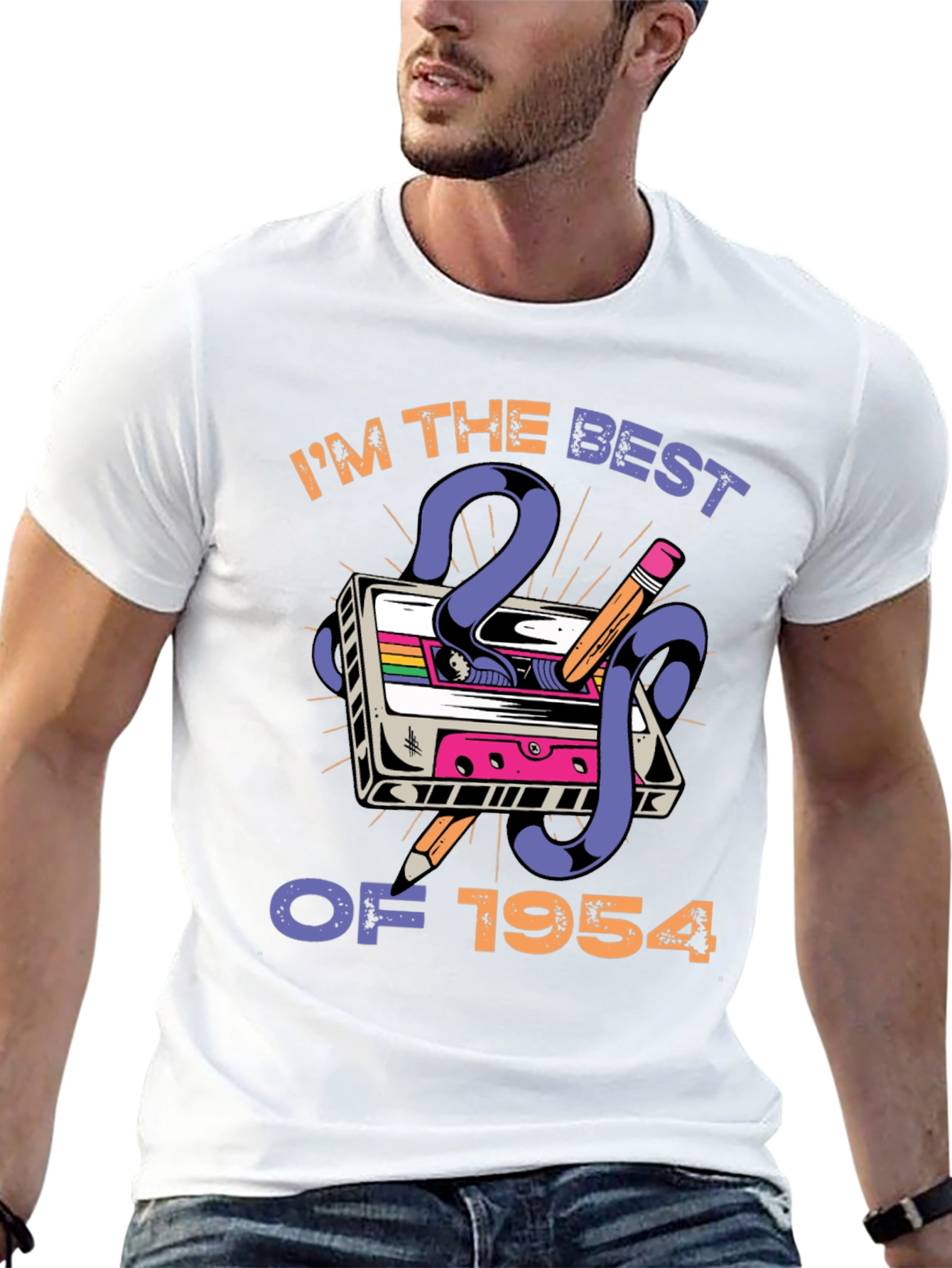 Black Best of 1954 Cassette Tape T-Shirt  view 13