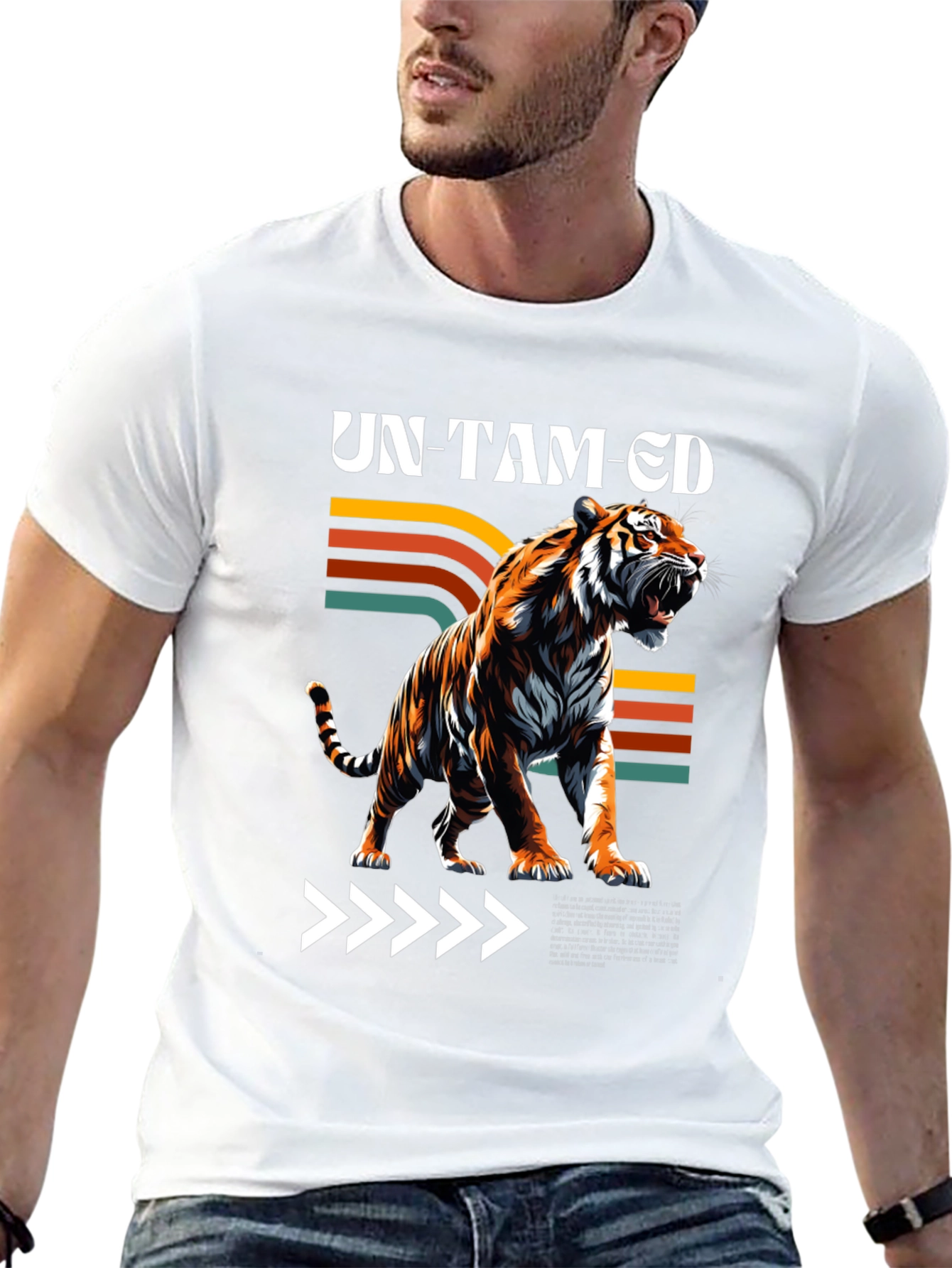 Black Untamed Tiger Graphic T-Shirt view 13
