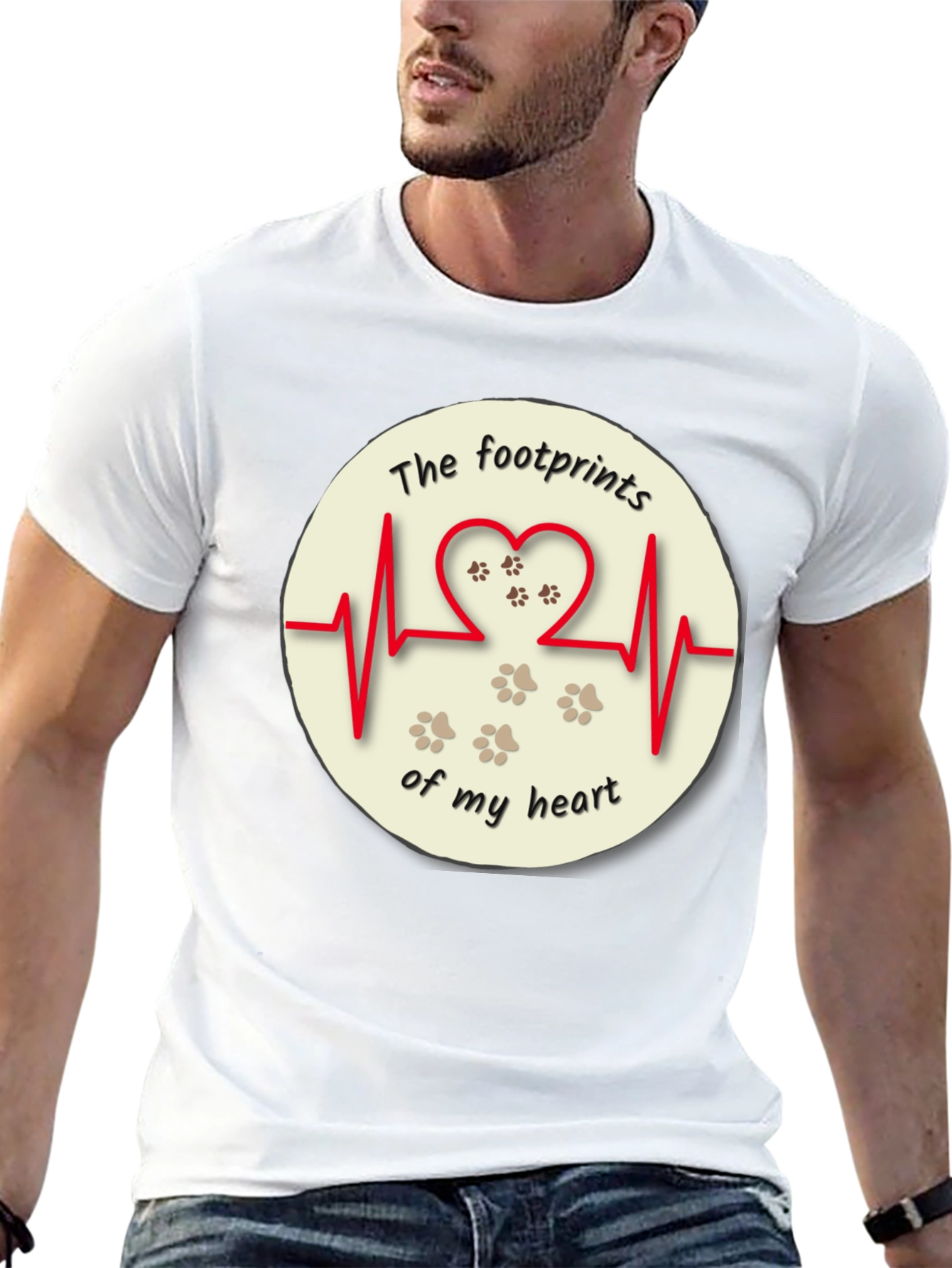 Black Footprints of My Heart T-Shirt view 13