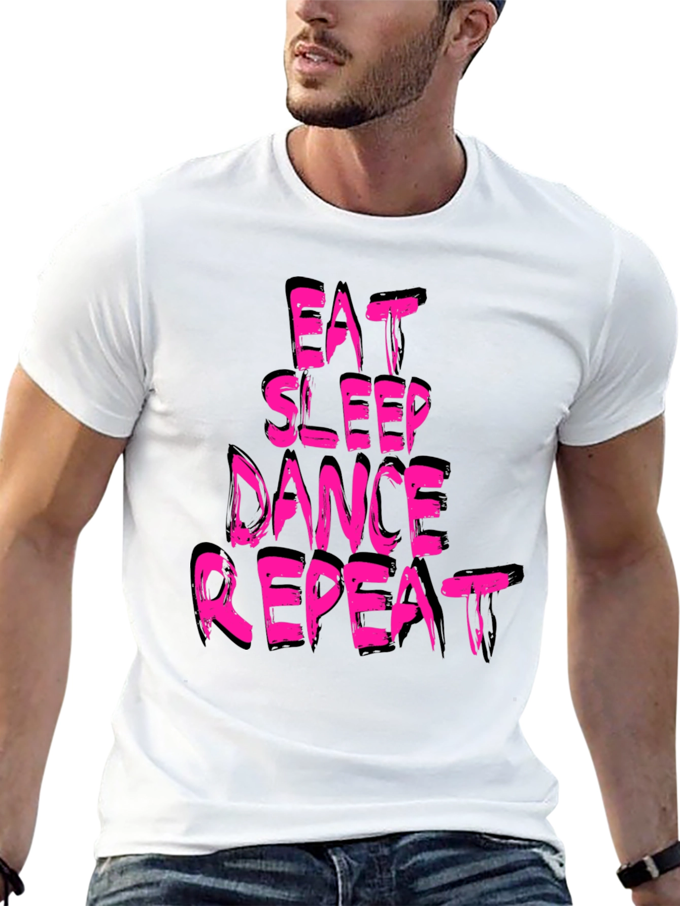 Black Eat Sleep Dance Repeat Graphic T-Shirt view 13