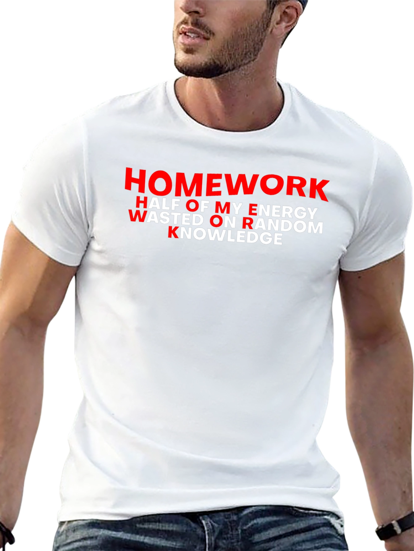 Black Homework W.O.R.K. Men's Graphic Tee - Black view 13