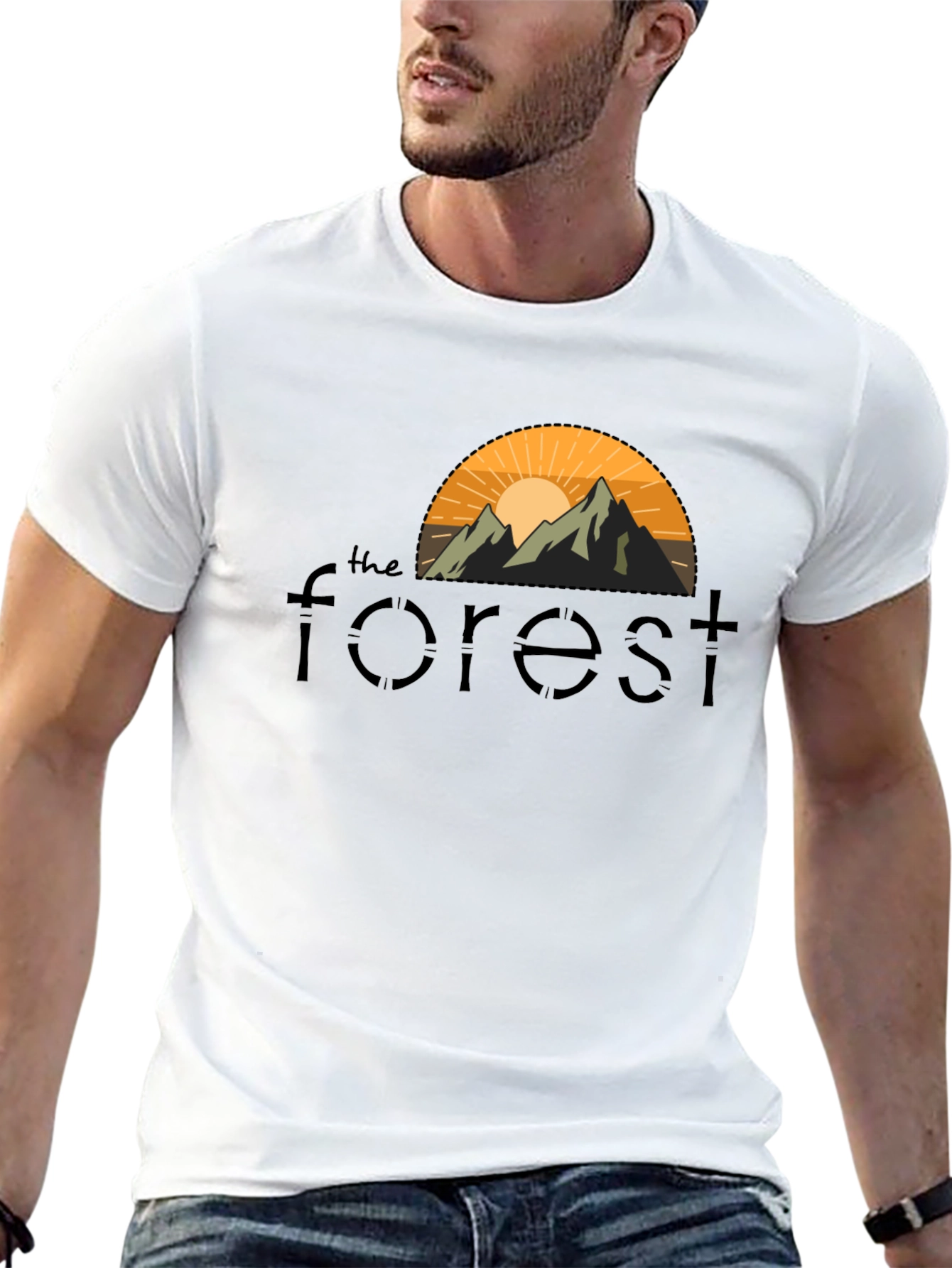 Black The Forest Graphic Tee - Nature Inspired Design view 13