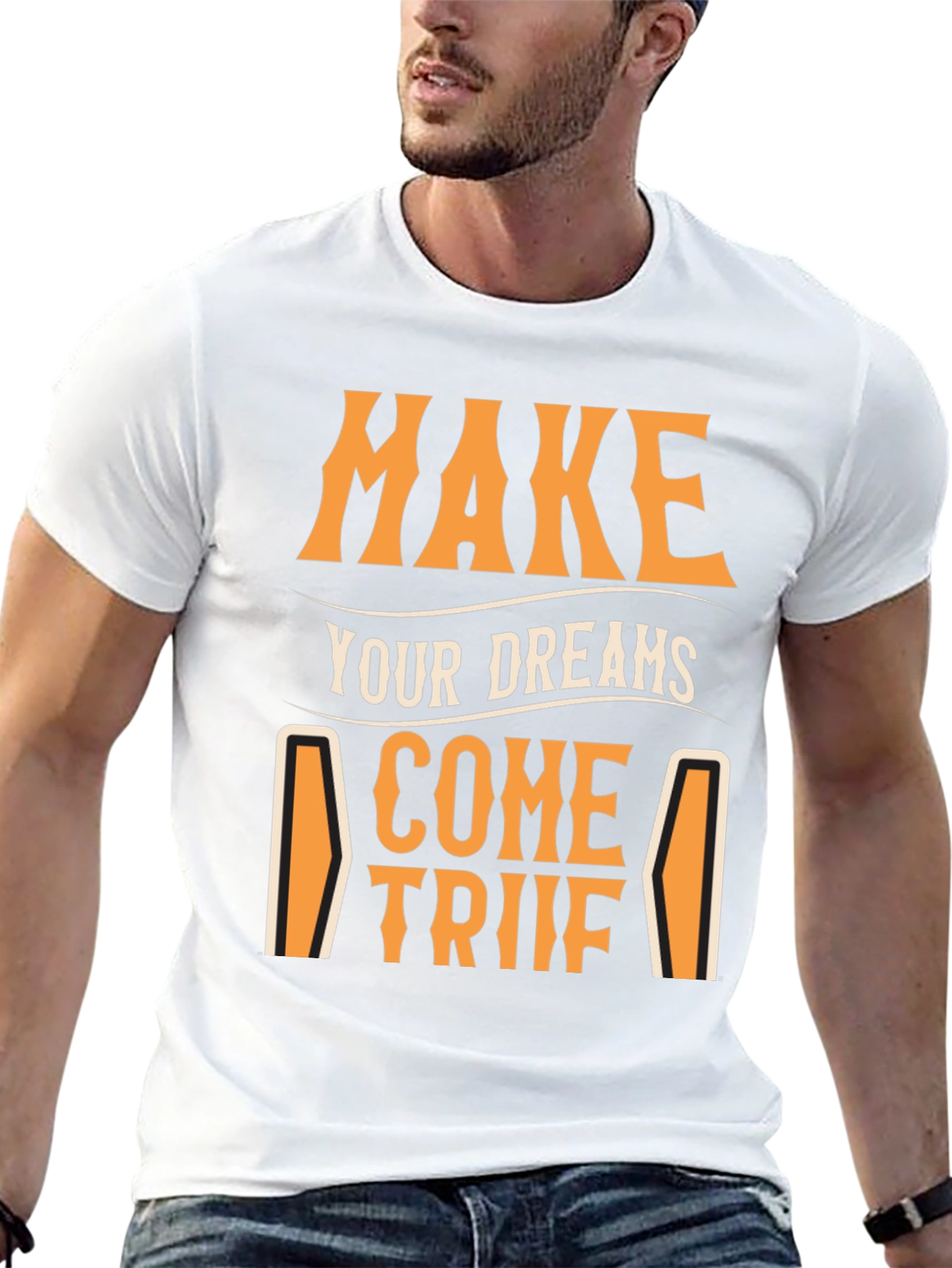 Black Make Your Dreams Come True T-Shirt - Motivational Tee view 13