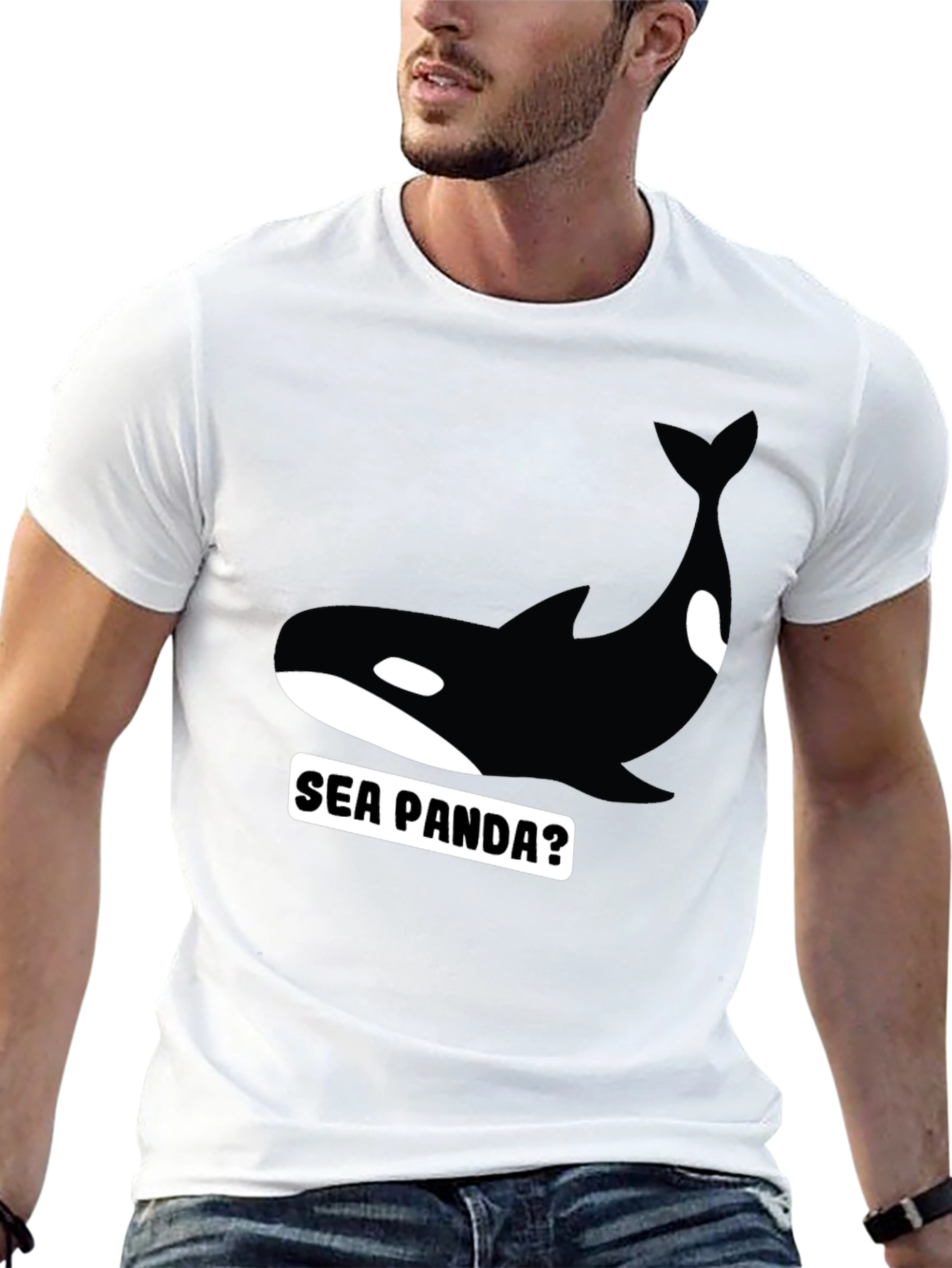 Sea Panda Graphic Tee - Black Orca T-Shirt - 13