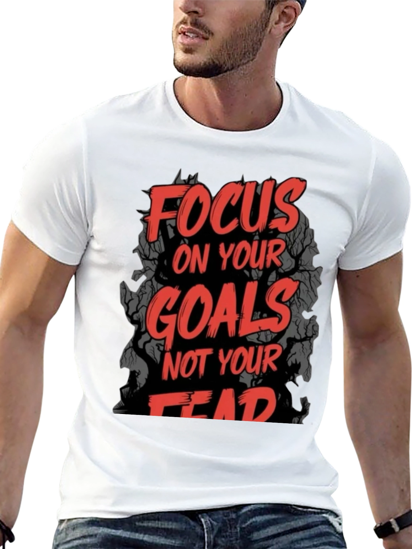 Black Focus on Goals Graphic T-Shirt view 13