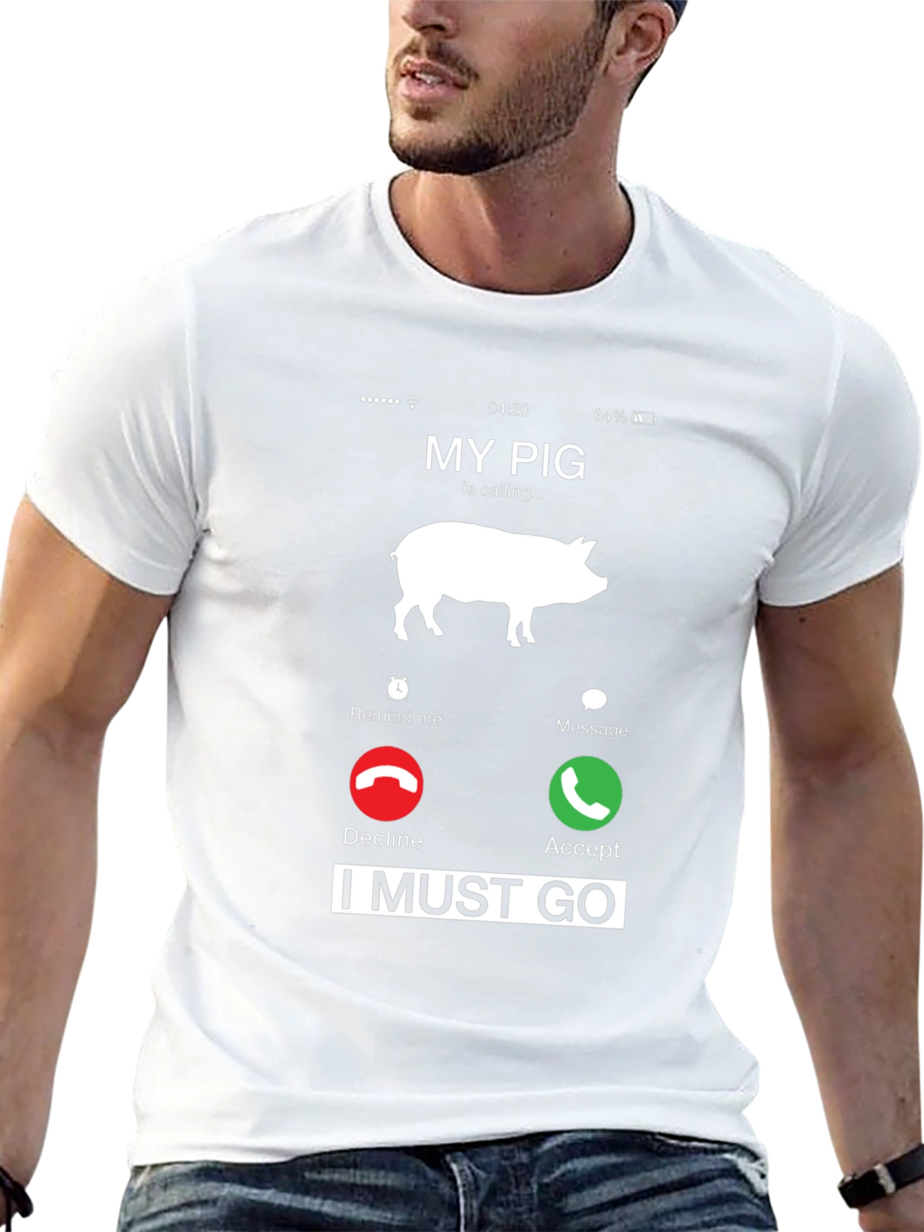 Black My Pig Is Calling T-Shirt Funny Animal Lover Tee view 13