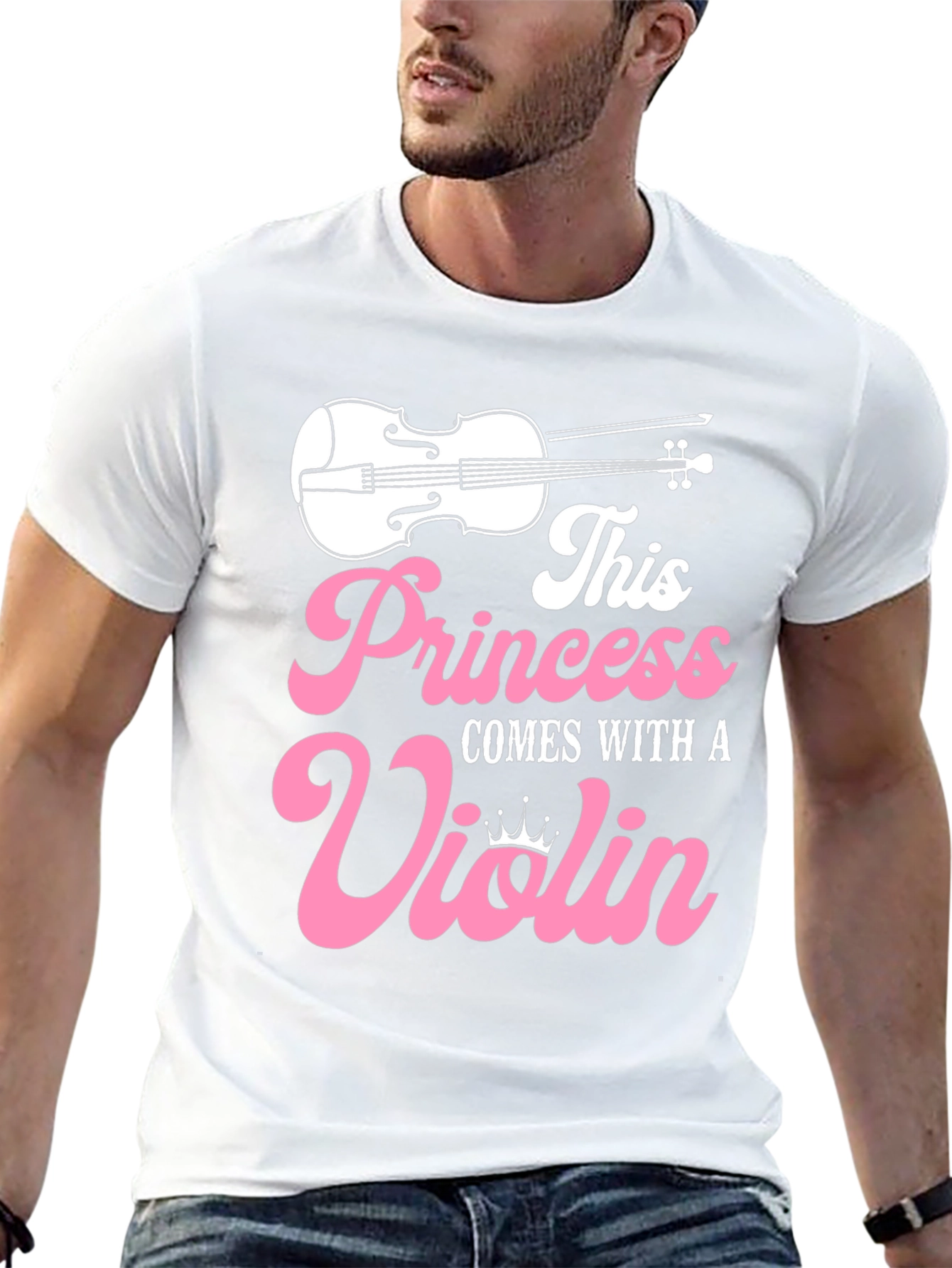 Black Princess Violin T-Shirt - Musician Girl Tee view 13