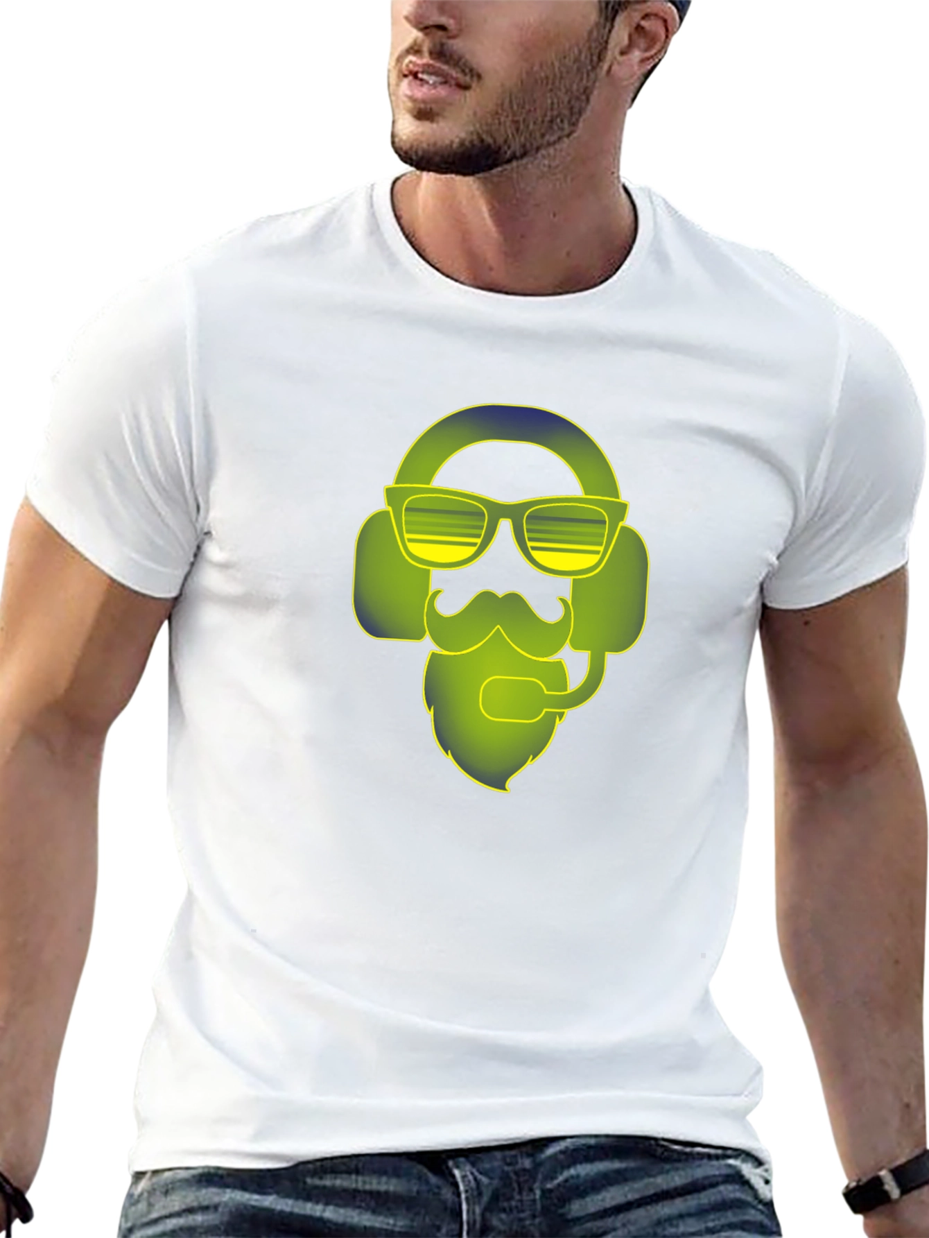 Black Gamer Beard T-Shirt - Cool Graphic Tee for Gaming Fans view 13