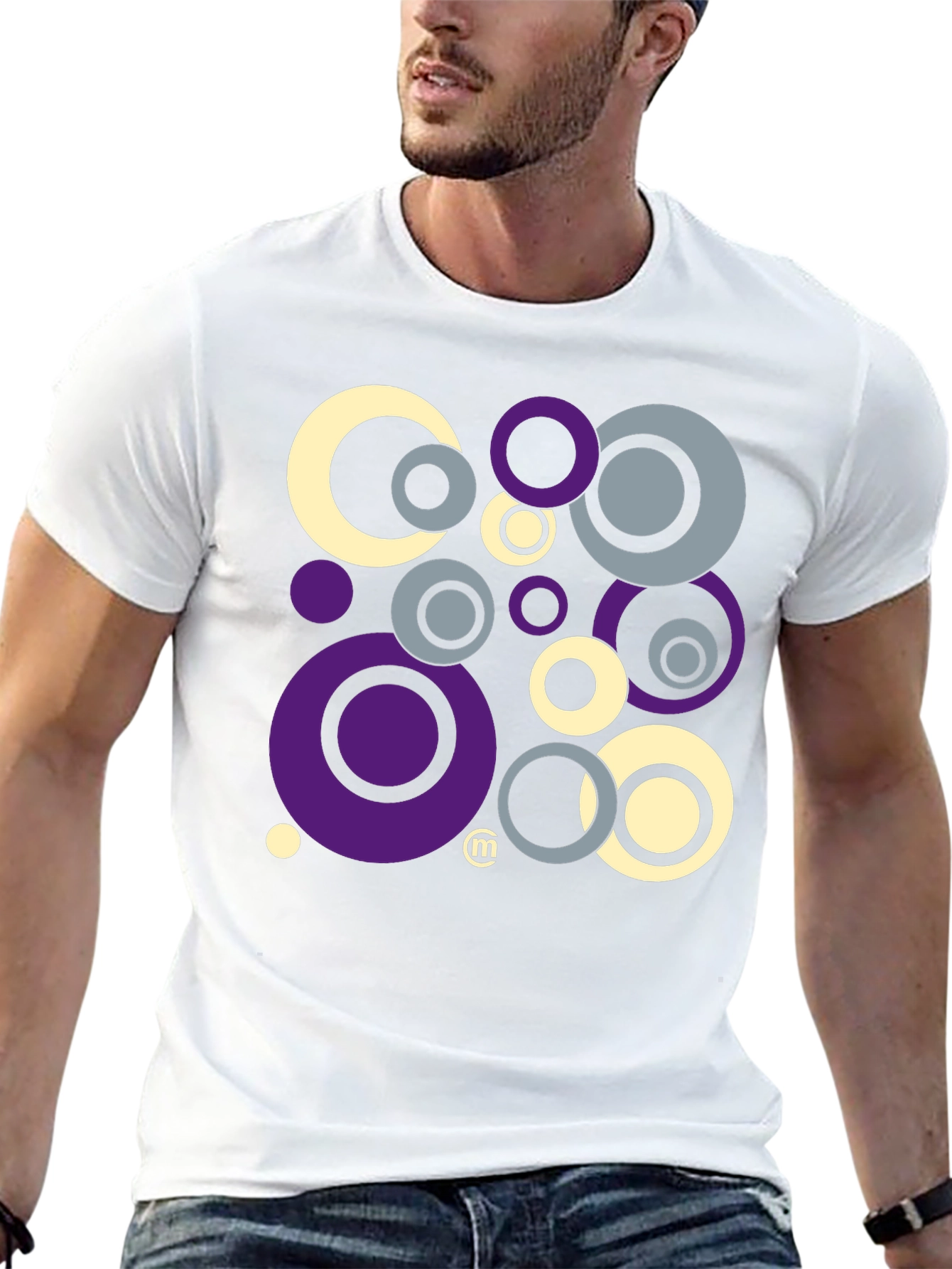 Black Retro Circle Graphic Tee - Black view 13