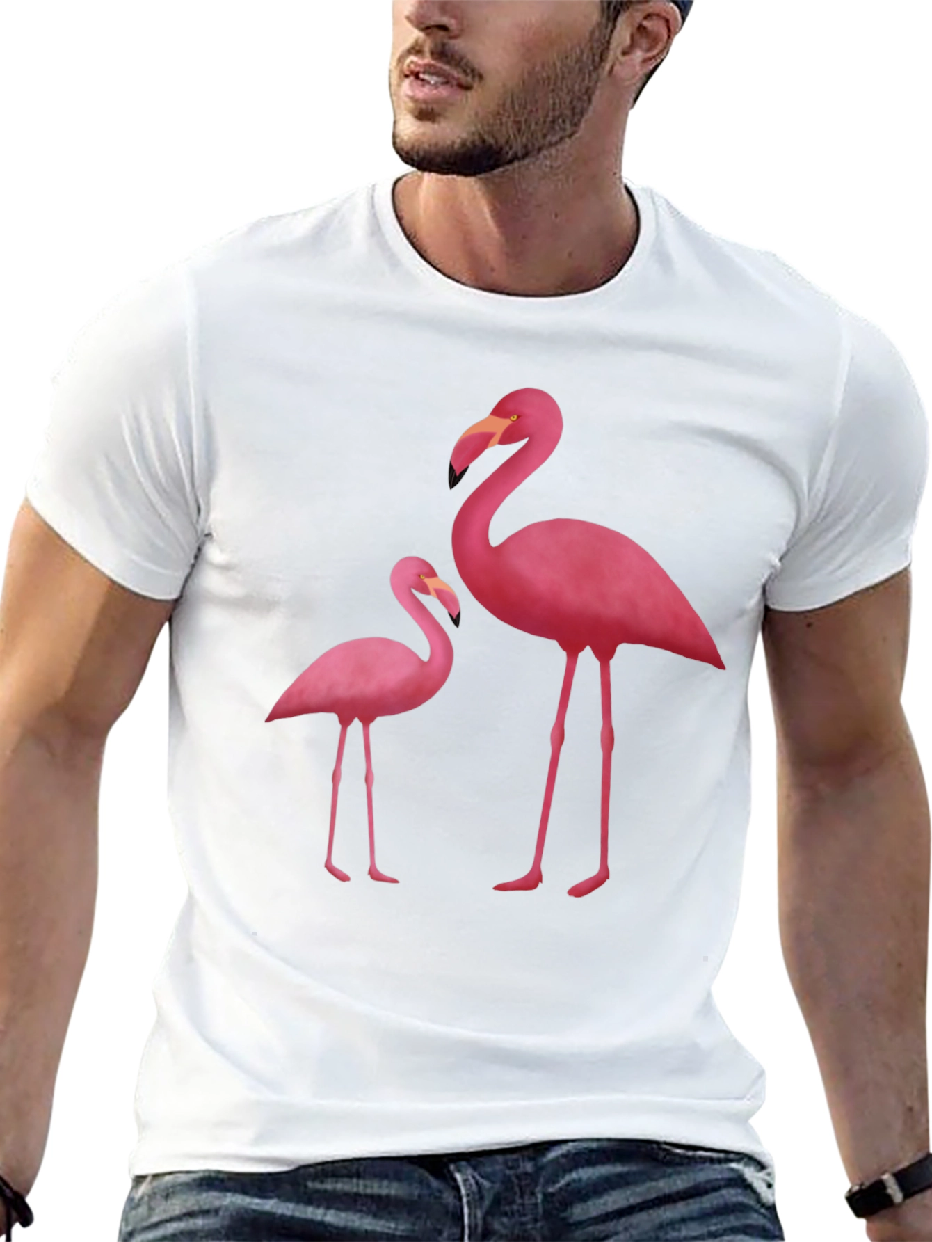 Black Flamingo Graphic Tee - Black Cotton Blend view 13
