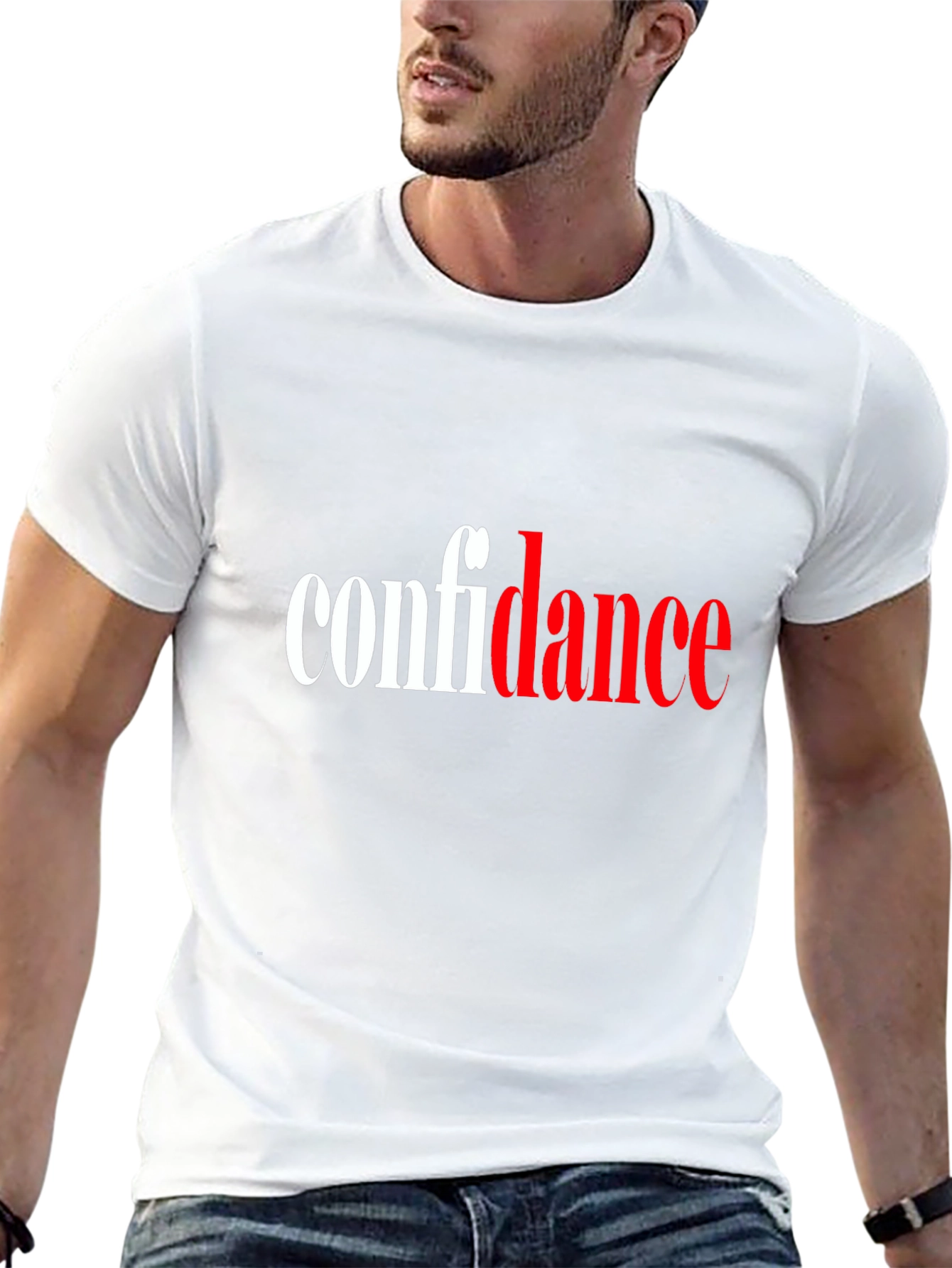 Black Confidence T-Shirt - Black Cotton Blend view 13