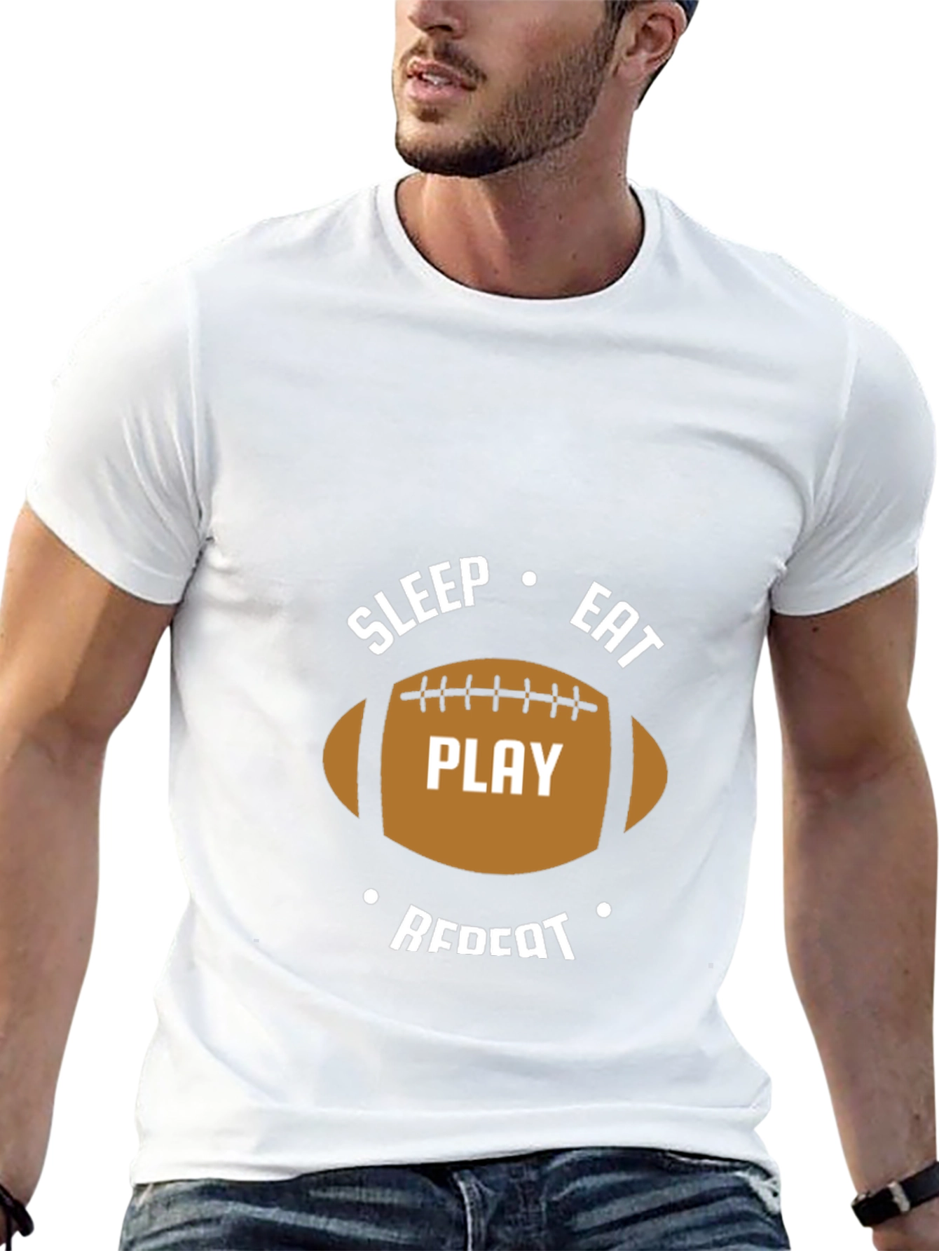 Black Sleep Eat Play Repeat Graphic Tee view 13
