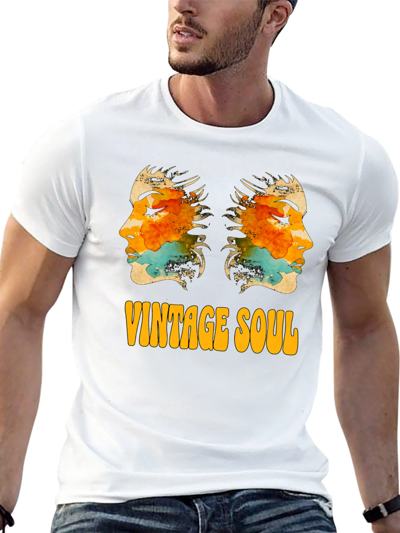Black Vintage Soul Graphic Tee - Stylish Unisex T-Shirt view 13